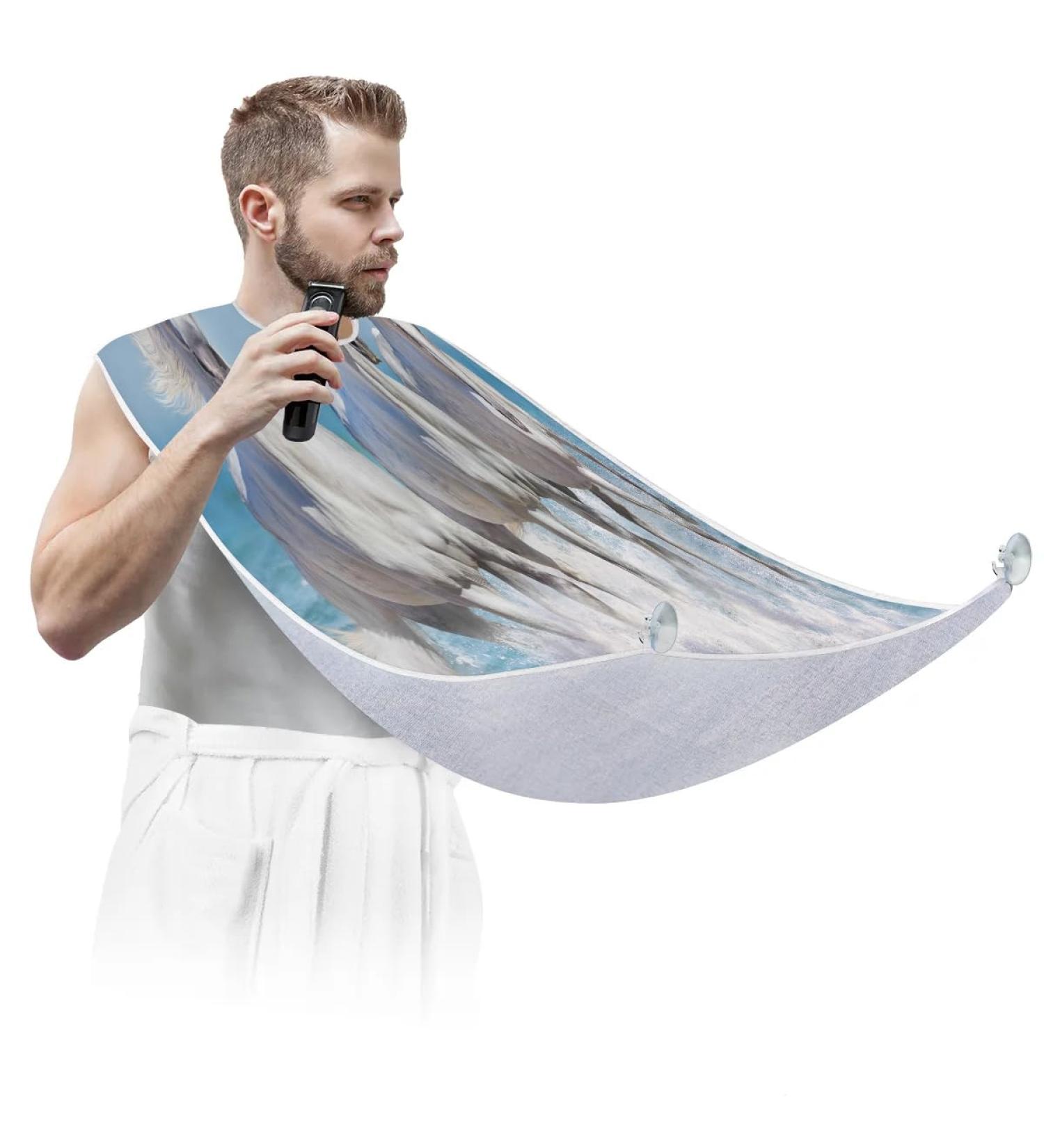 Beard Bib Apron - Non-Stick Waterproof Hair Catcher for Men | Perfect Grooming Cloth for Easy Shaving & Trimming - Buy Online on GoSupps.com