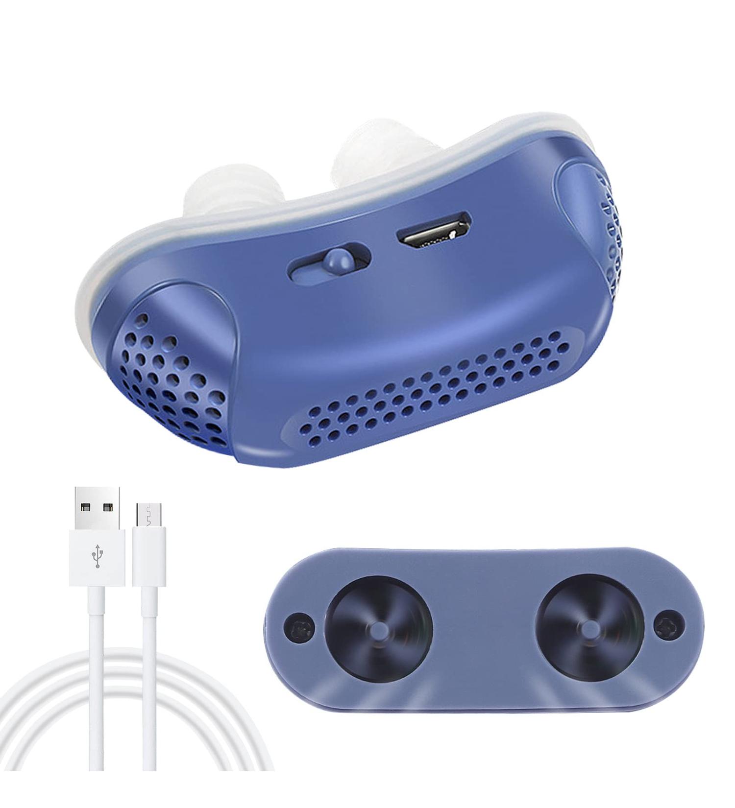 Electric Variable Speed Anti-Snoring Device Mini Snore Stopper | Blue Snore Reduction Sleep Aid for Blocked Nostrils - Buy Online on GoSupps.com