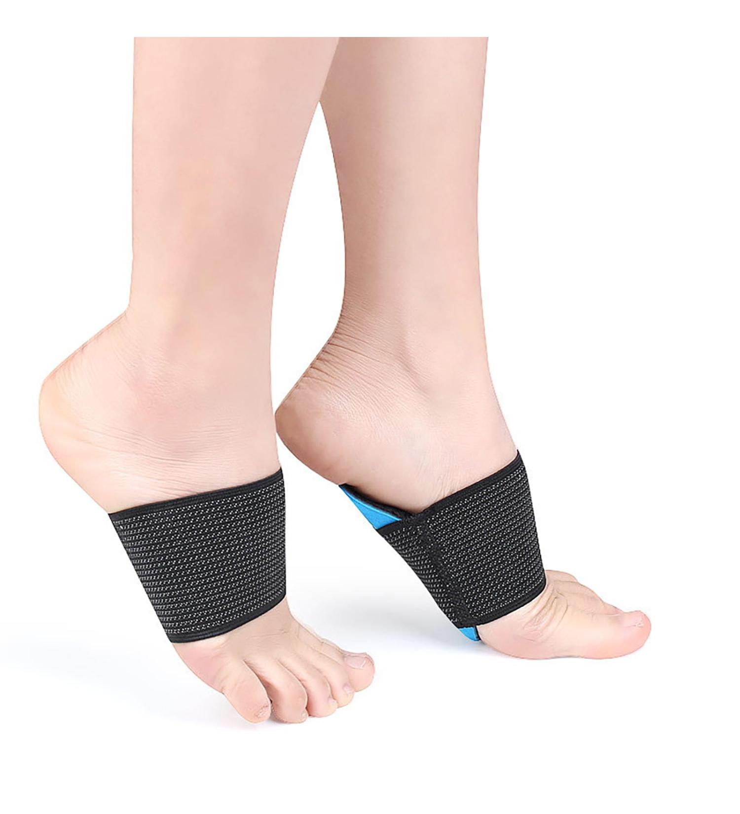 YIKANGHENG Foot Arch Supports - High Elastic Brace for Flat Feet - 1 Pair (Black) - Perfect for Left & Right Foot Support - Buy Online on GoSupps.com