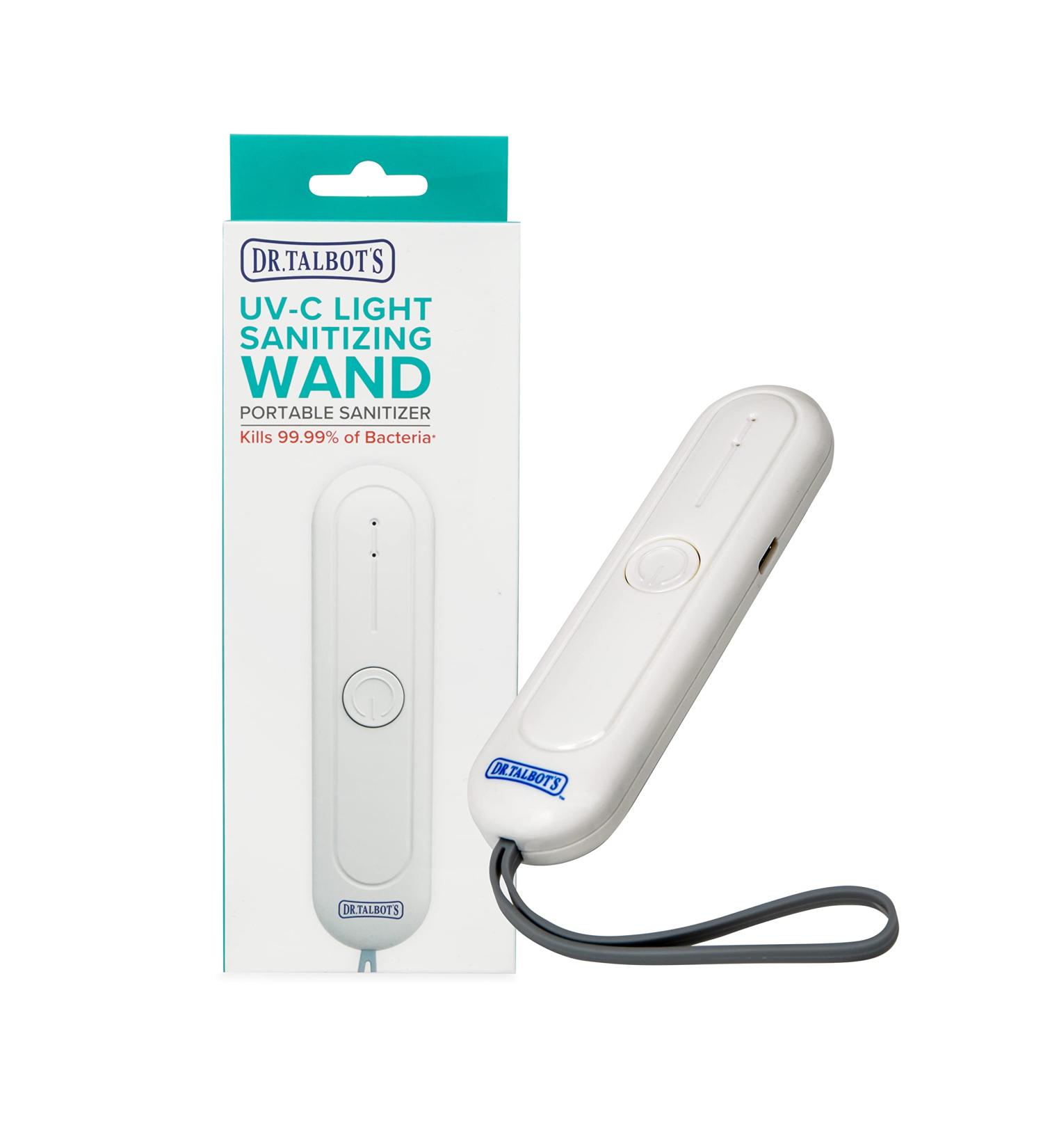 Dr. Talbot's Portable UV-C Light Sanitizing Wand - Eliminates 99.99% of Germs - On-The-Go Sanitization - White - Buy Online on GoSupps.com