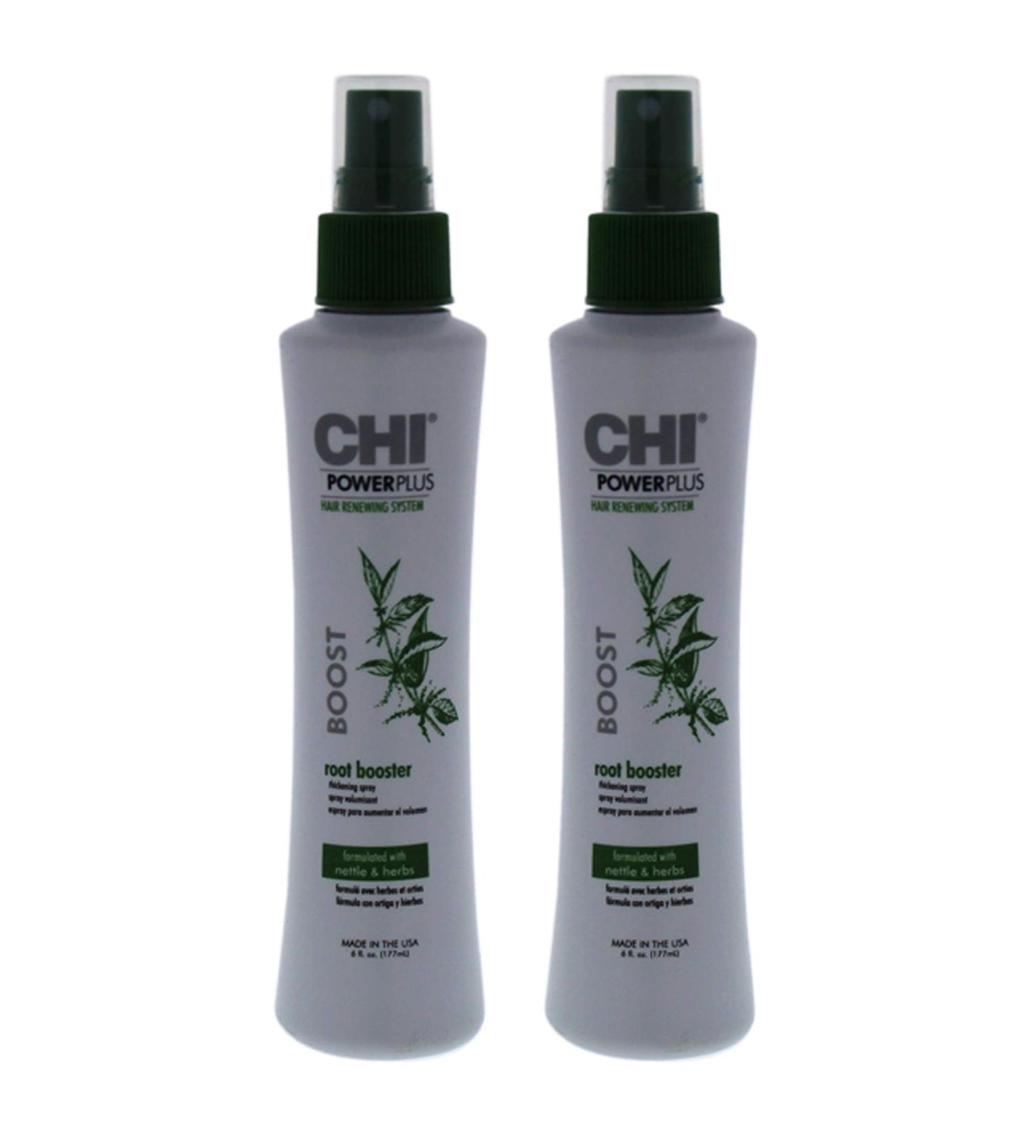 Power Plus Root Booster Thickening Spray by CHI for Unisex - 6 oz Hair Spray - (Pack of 2)