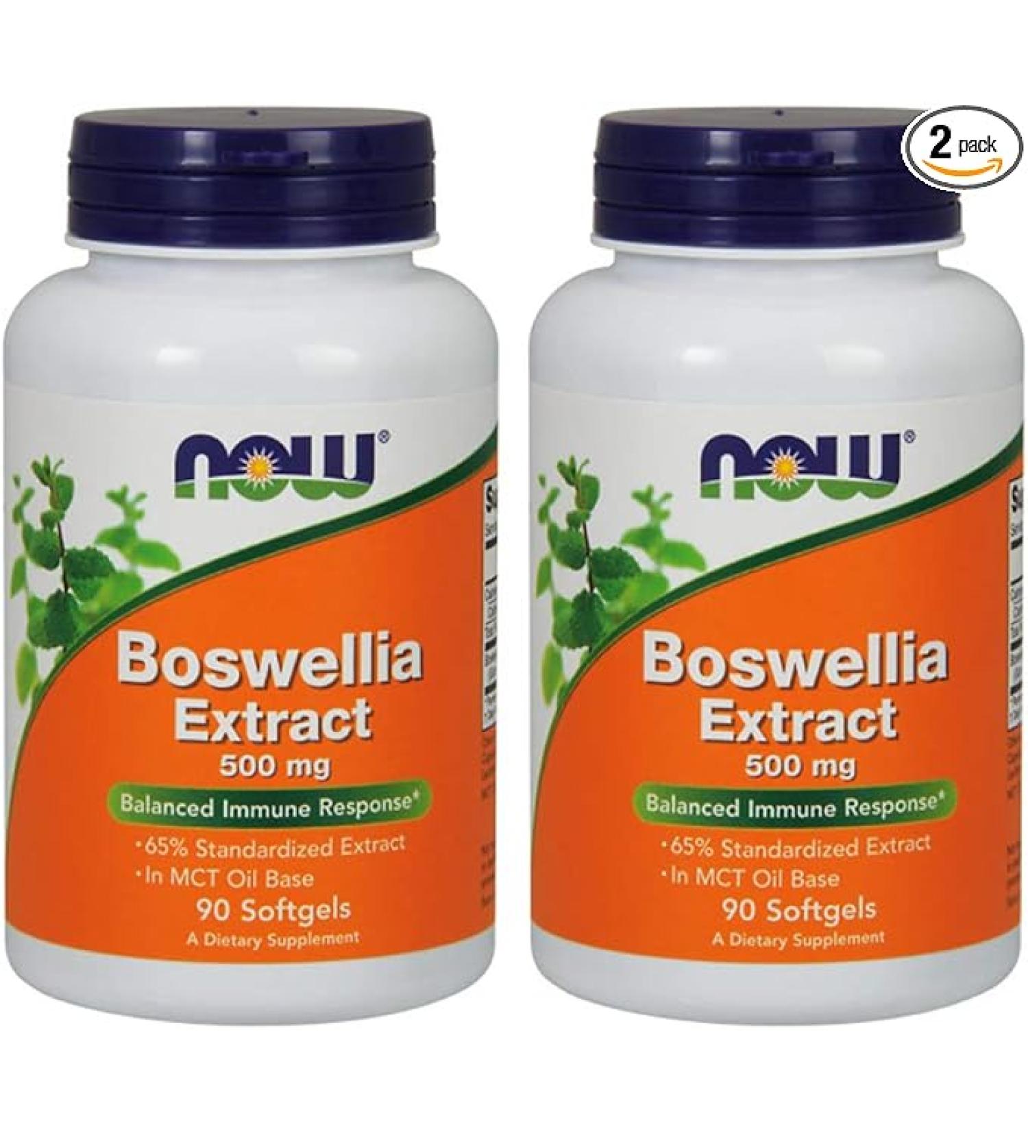 Now Foods Boswellia Extract 500 mg Softgels 90 Count x 2 - Buy Online on GoSupps.com