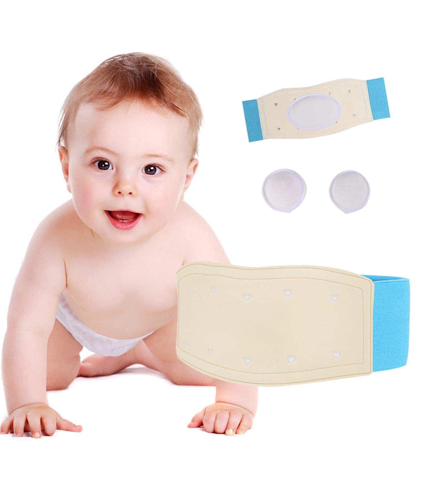 Paskyee Umbilical Hernia Belt for Babies - Adjustable Baby Belly Button Band for Infant Abdominal Support - Buy Online on GoSupps.com