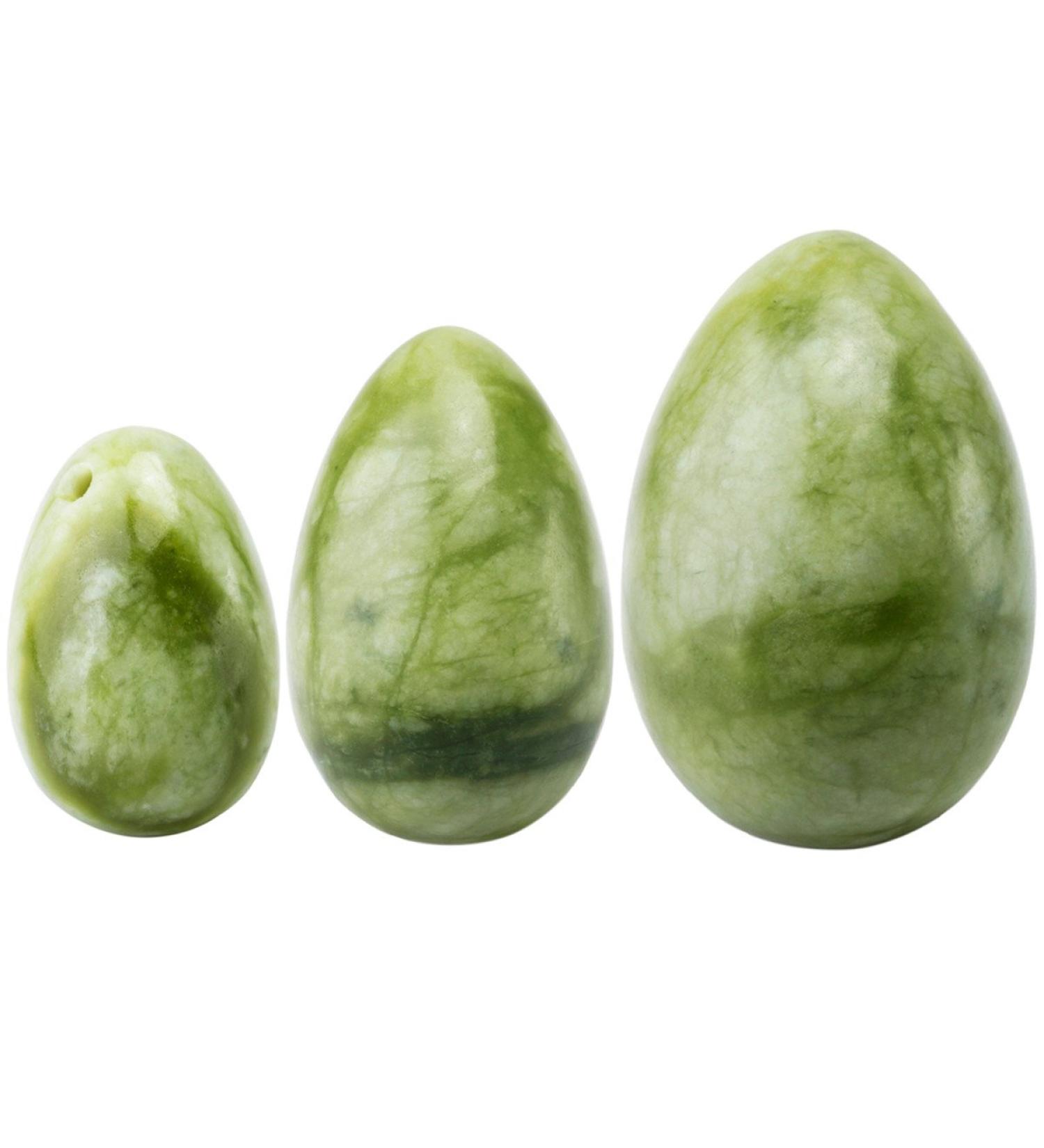 Shop Mookaitedecor Green Jade Yoni Eggs - Ball Trainer Set for Pelvic Floor & Bladder Recovery | Postpartum Support - Buy Online on GoSupps.com
