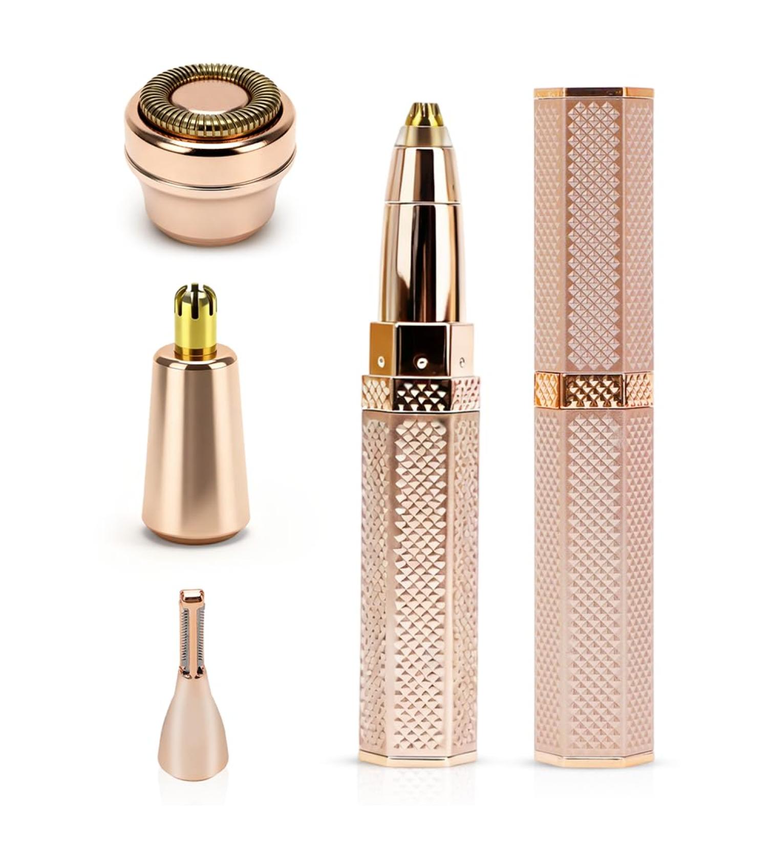 Yuragim Portble Electric Facial Hair Remover for Women 4 in 1 Electric Facial Shaver Nose Hair Trimmer USB Eyebrow Razor for Face Eyebrows Ears Armpits Bikinis - Buy Online on GoSupps.com