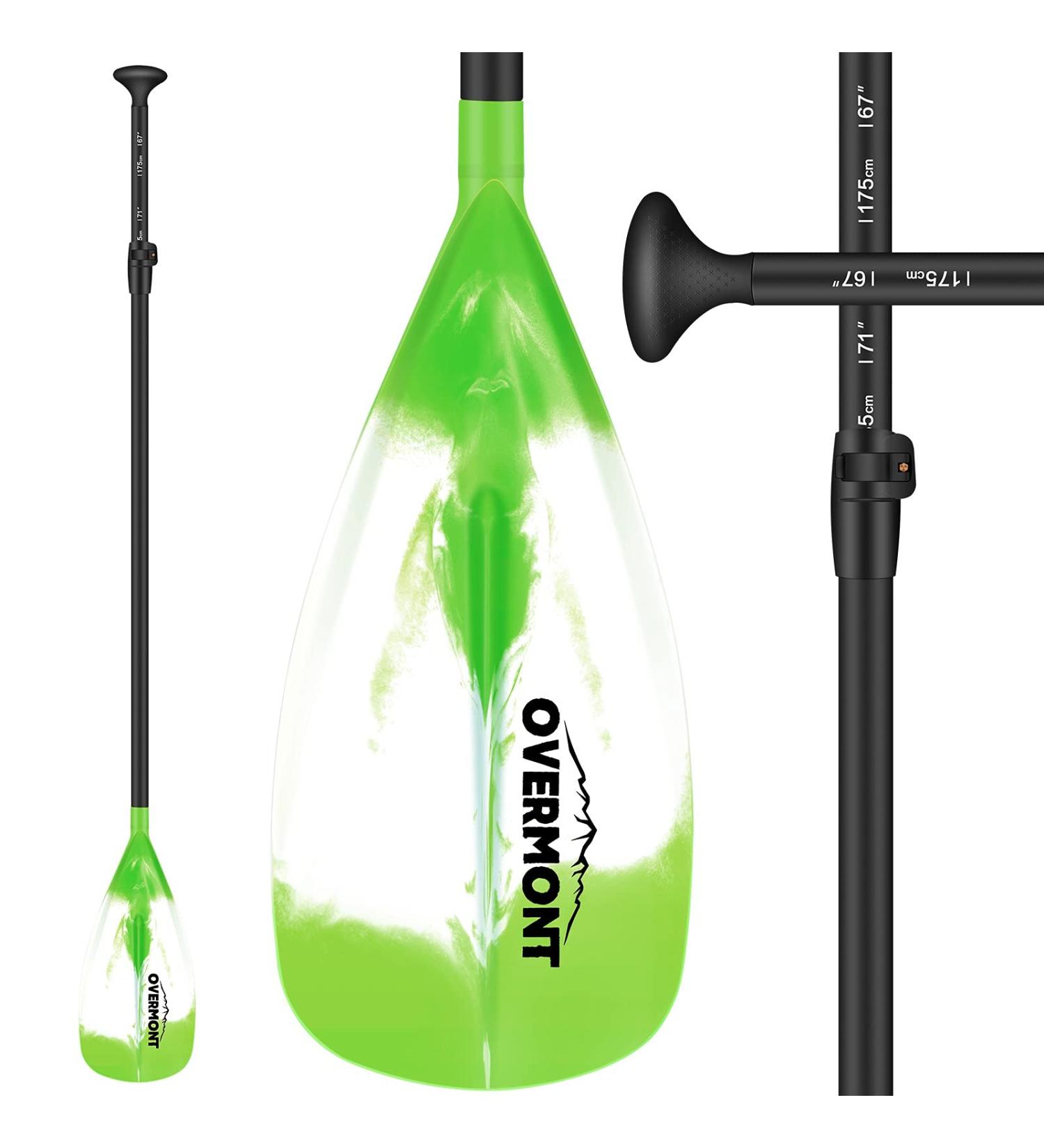 Overmont Aluminum Alloy SUP Paddle Mint - 3 Piece Adjustable Stand Up Paddleboard - Buy Online on GoSupps.com