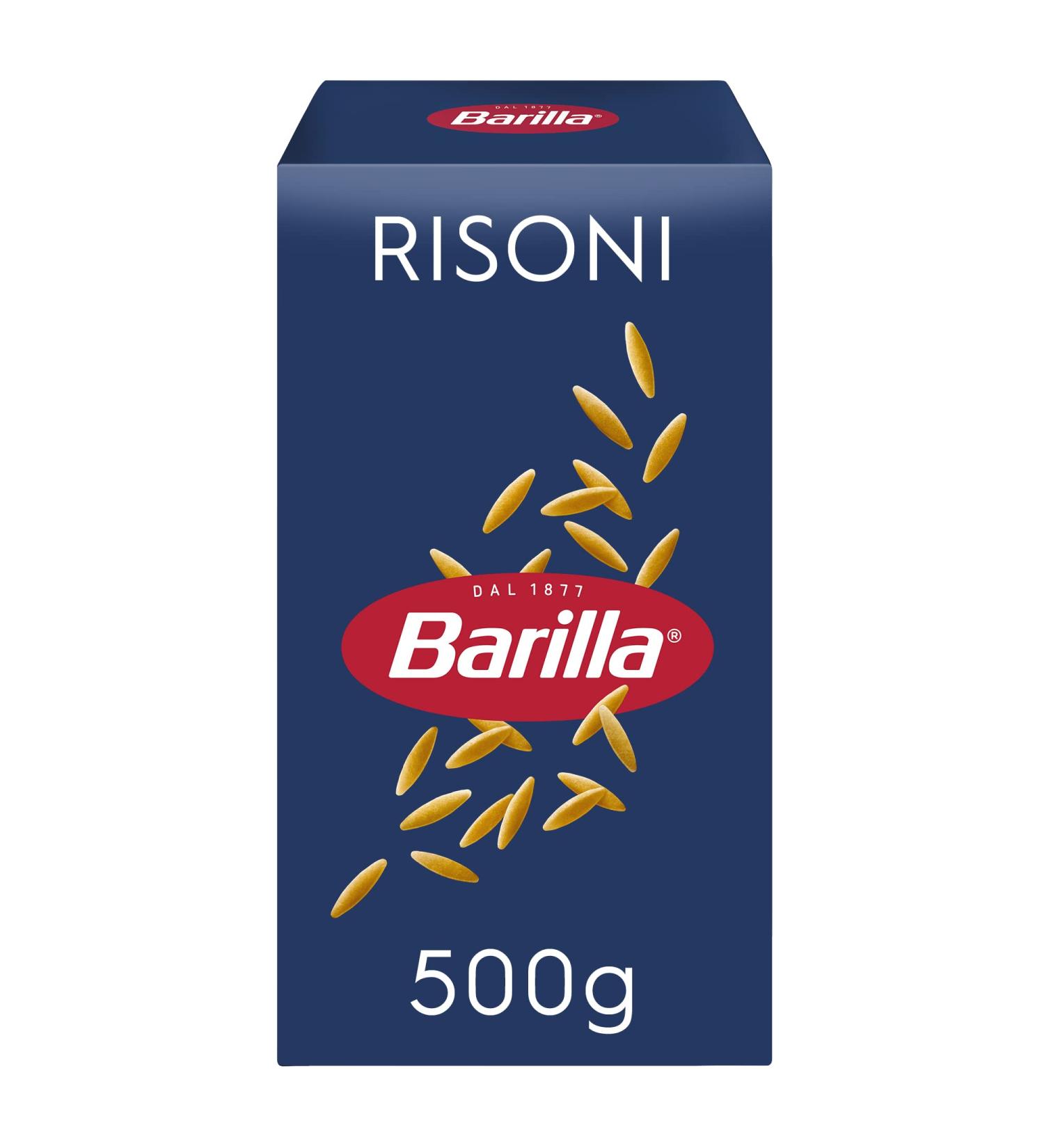 Barilla Pasta Noodles Risoni n.26 made from high-quality durum wheat always al dente 500 g Risoni n. 26 500 g (1 pack)