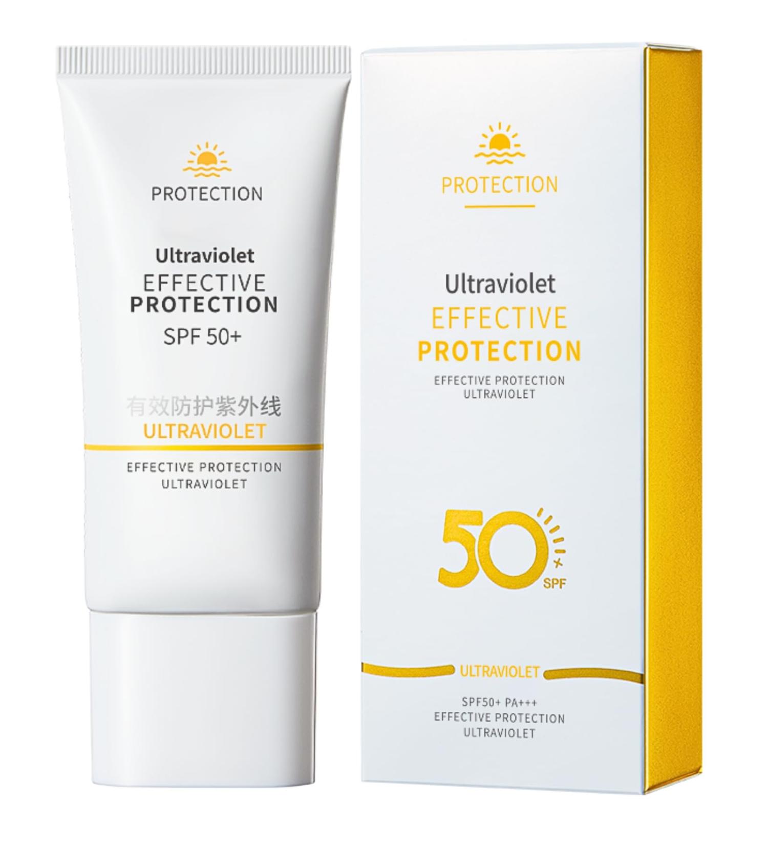 Trendyfave Suncream SPF 50 60g Water Resistant Sun Cream Sweat Resistant & Non-Greasy Face Sunscreen Non-Comedogenic Sunscreen Daily UVA & UVB Protection Lotion For Face Body Neck - Buy Online on GoSupps.com