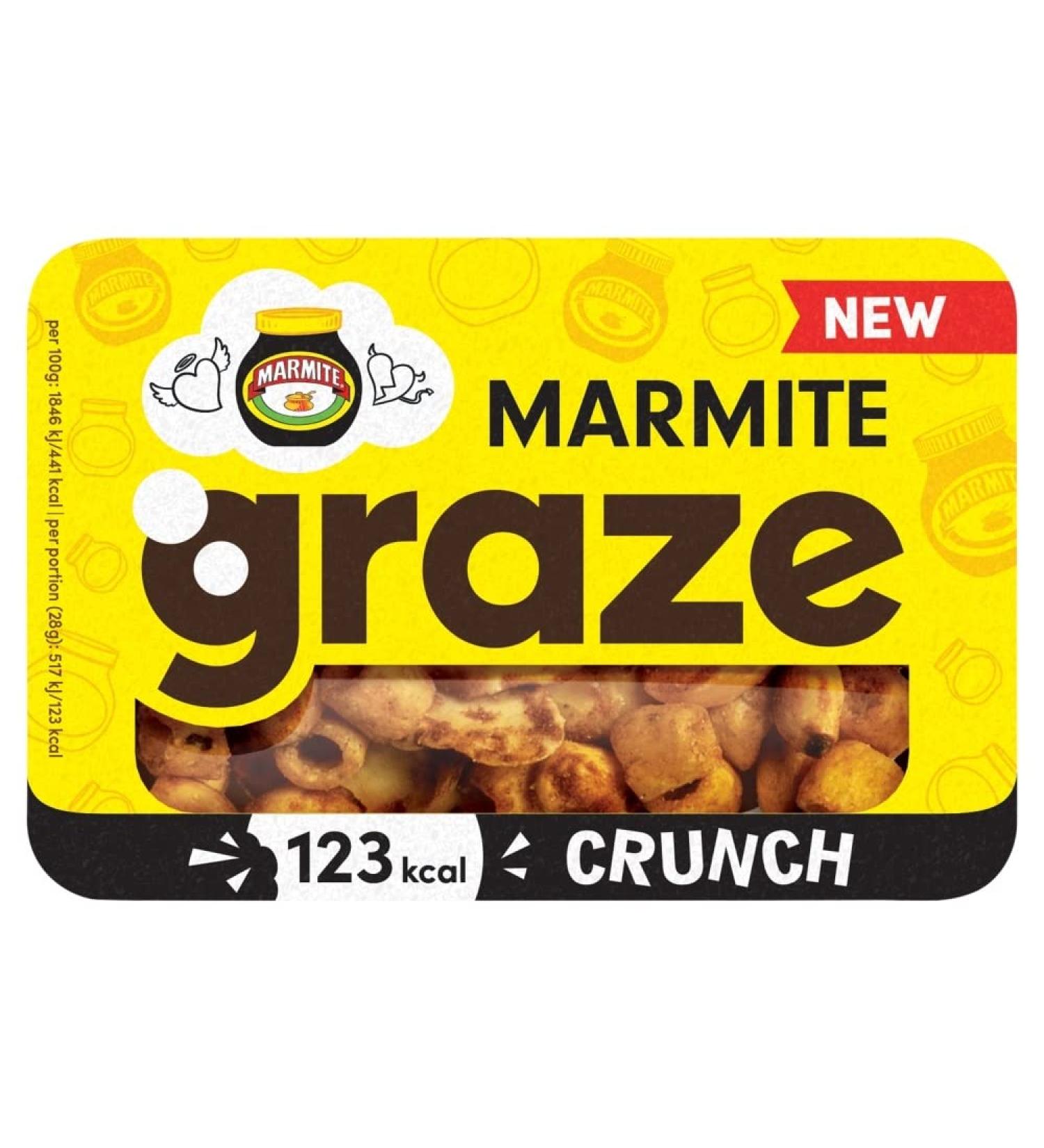 Graze Healthy Snacks - Marmite Crunchy Mixed Snack Vegan friendly 28g
