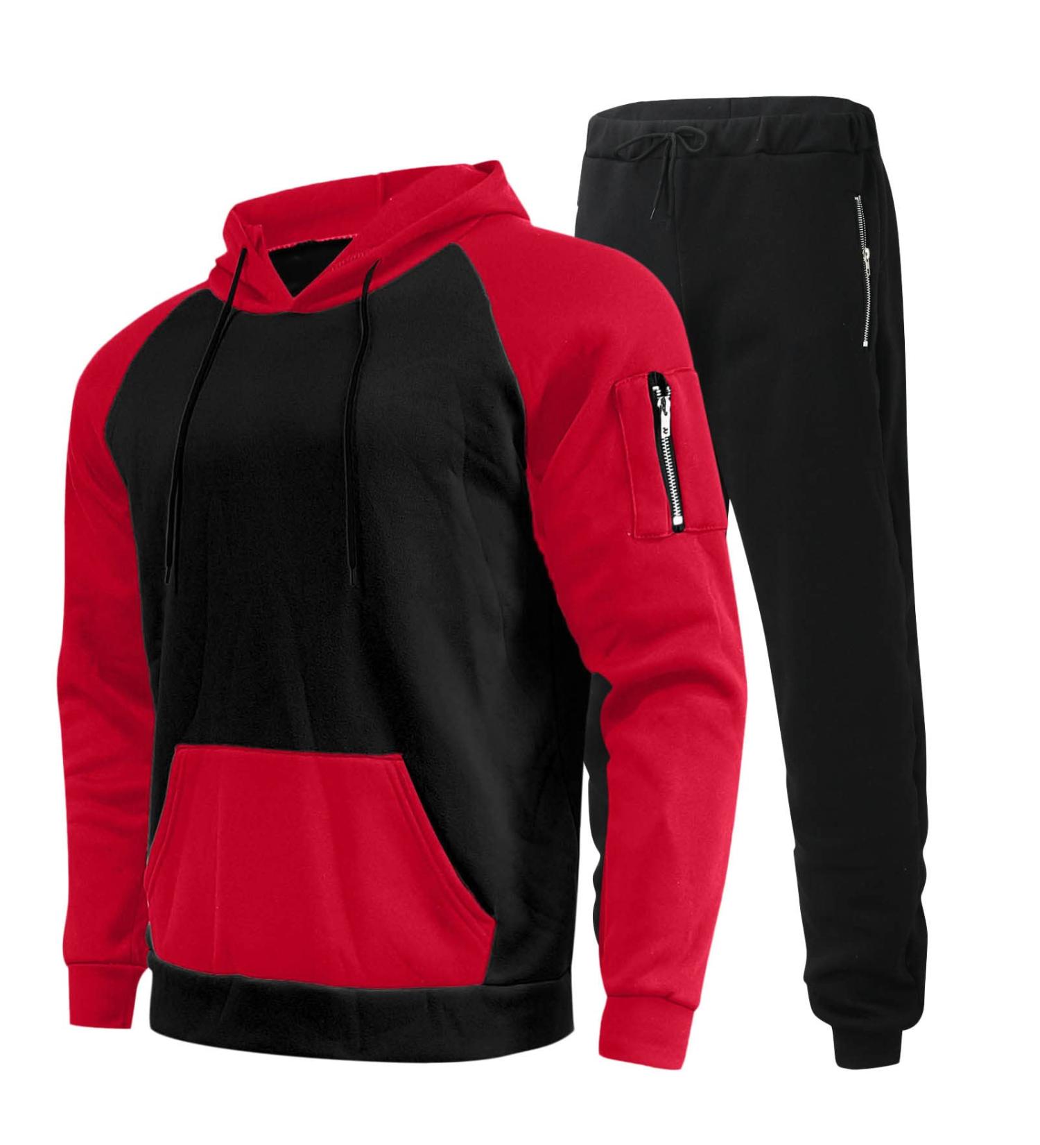 Hanxiulin Men's Cotton Training Suit - Red Jogging & Sports Suit Set (3XL) for Ultimate Comfort & Performance - Buy Online on GoSupps.com