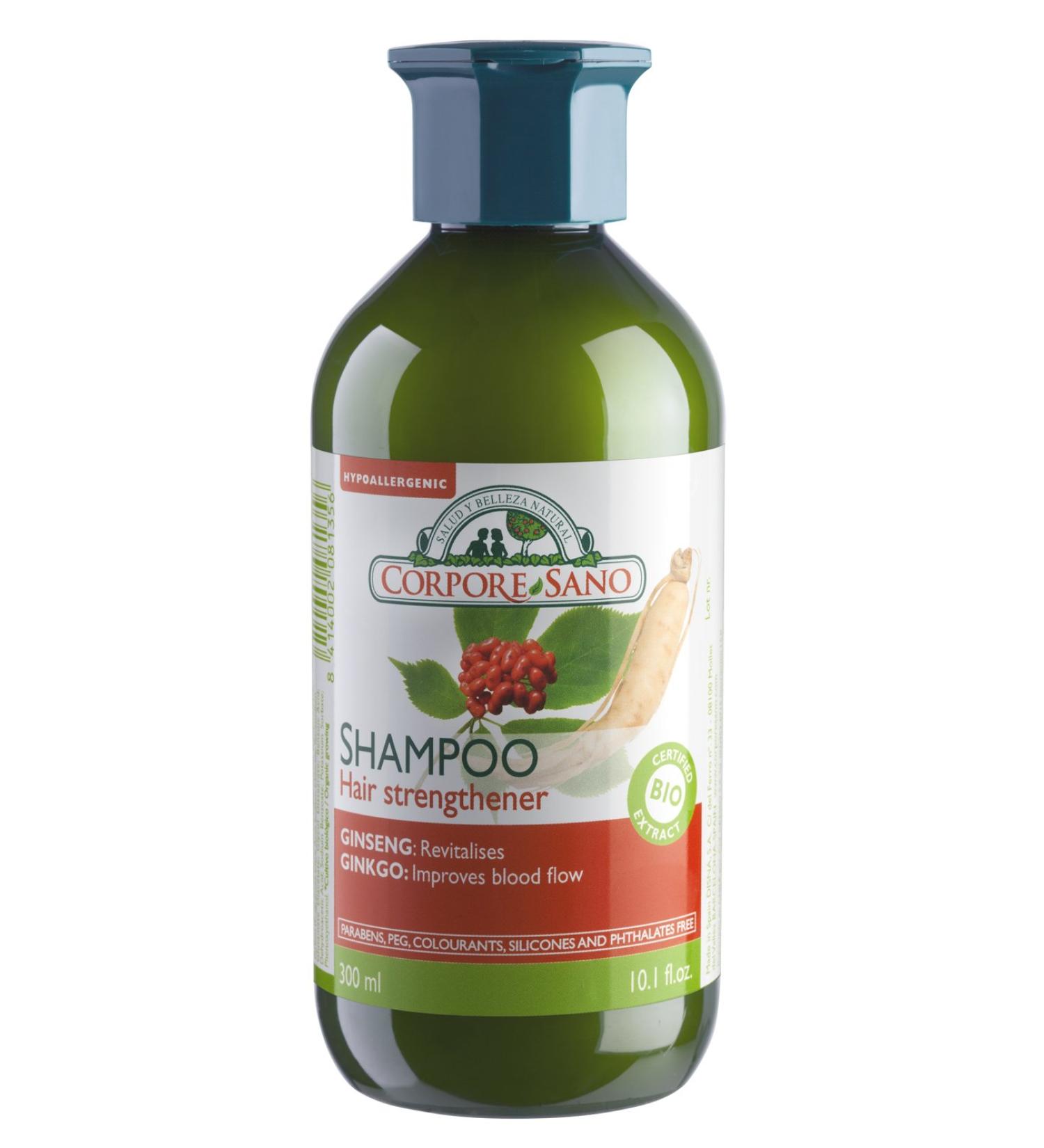 Gingseng Ginkgo and Eleuterococus SHAMPOO-CERTIFIED ORGANIC-HYPOALLERGENIC-300 milim/10.1 FL OZ