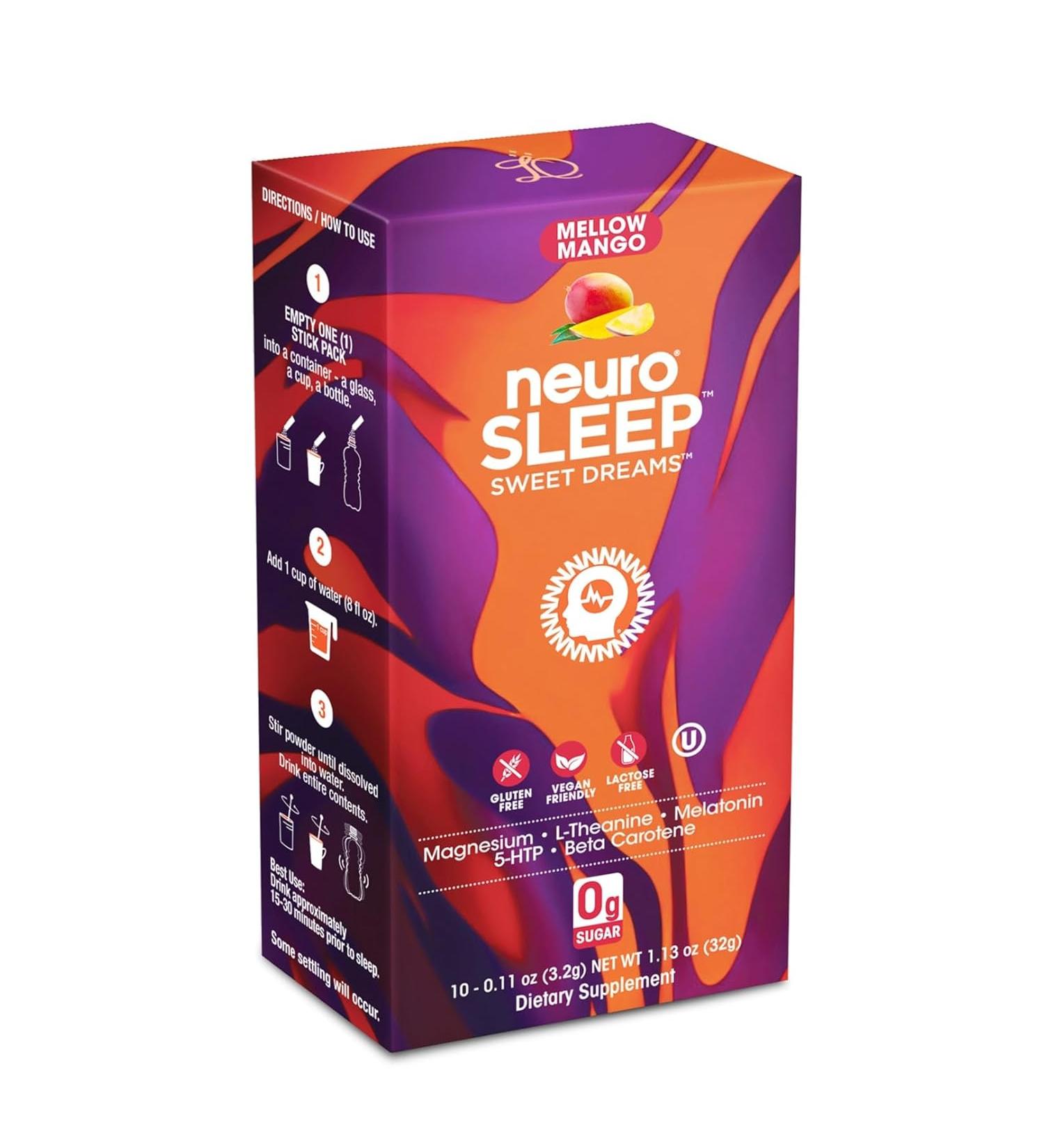 Neuro Sleep Mellow Mango, Powder Stick (10 Counts) - Buy Online on GoSupps.com