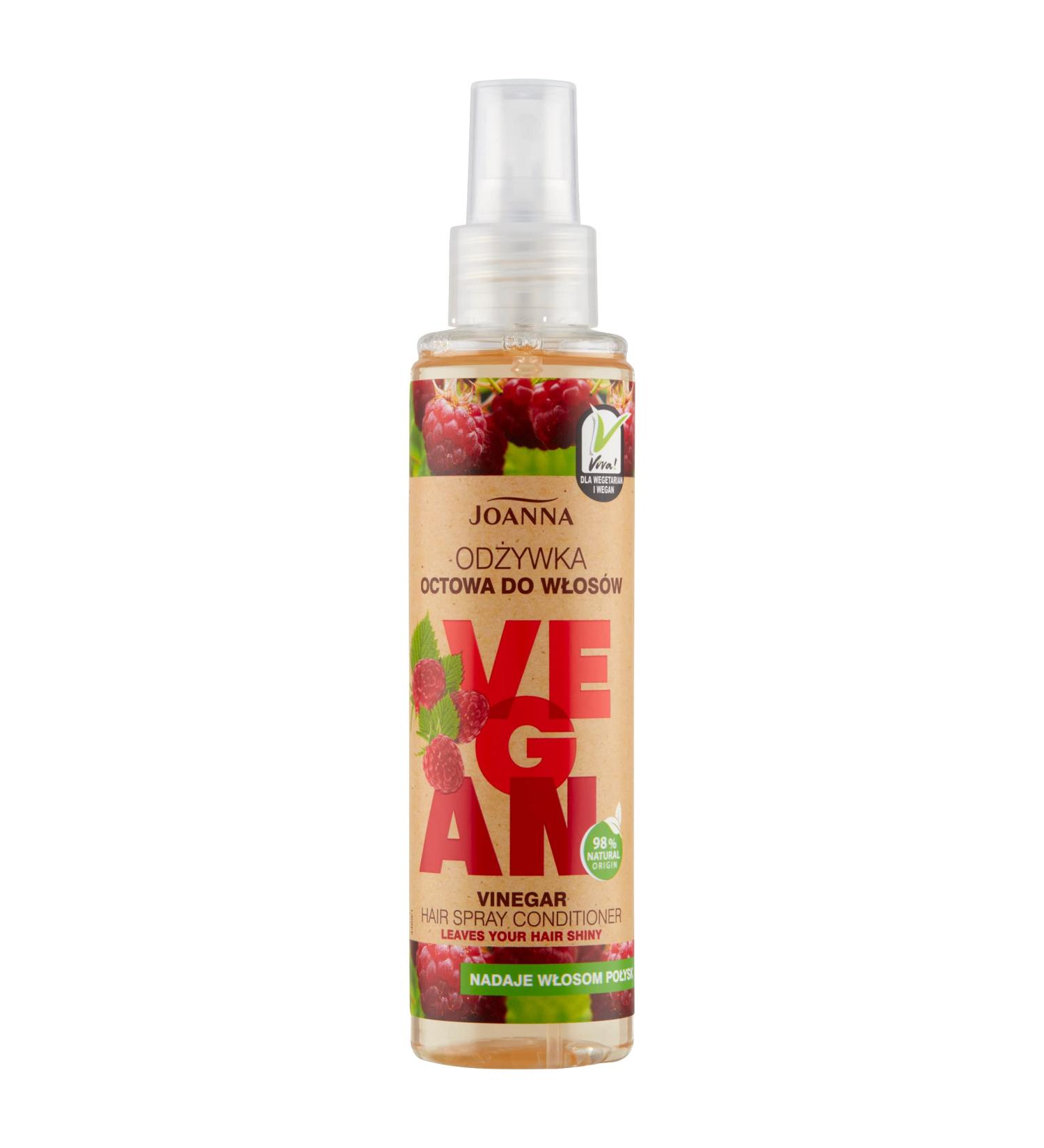 Joanna JOANNA Vegan Hair Conditioner Contains Raspberry Vinegar for hair becomes soft and shiny Leaves a delicate and fruity fragrance for the care of all hair types 150ml