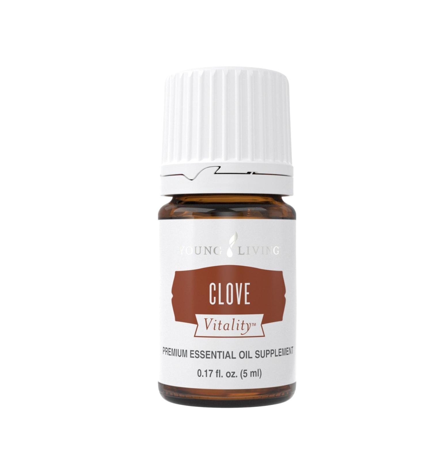 Clove Vitality 5ml by Young Living - Antioxidant and Immune System Support - Warm and Spicy Flavor Tea Flavoring Baked Goods Flavor - Culinary Essential Oil for Recipes - Buy Online on GoSupps.com