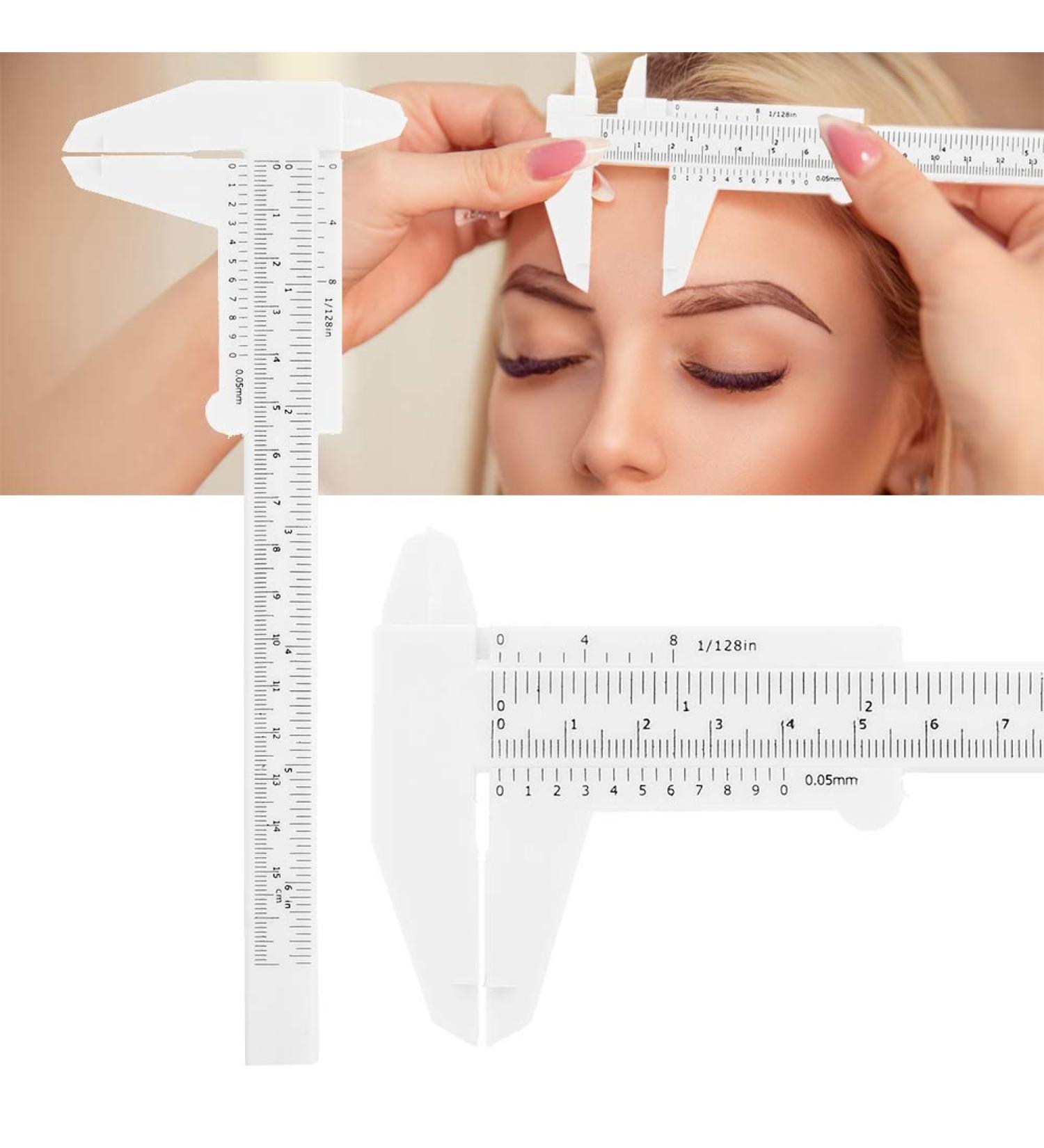 Symmetrical Eyebrow Measure Ruler - Plastic Tattoo Makeup Tool - Buy Online on GoSupps.com