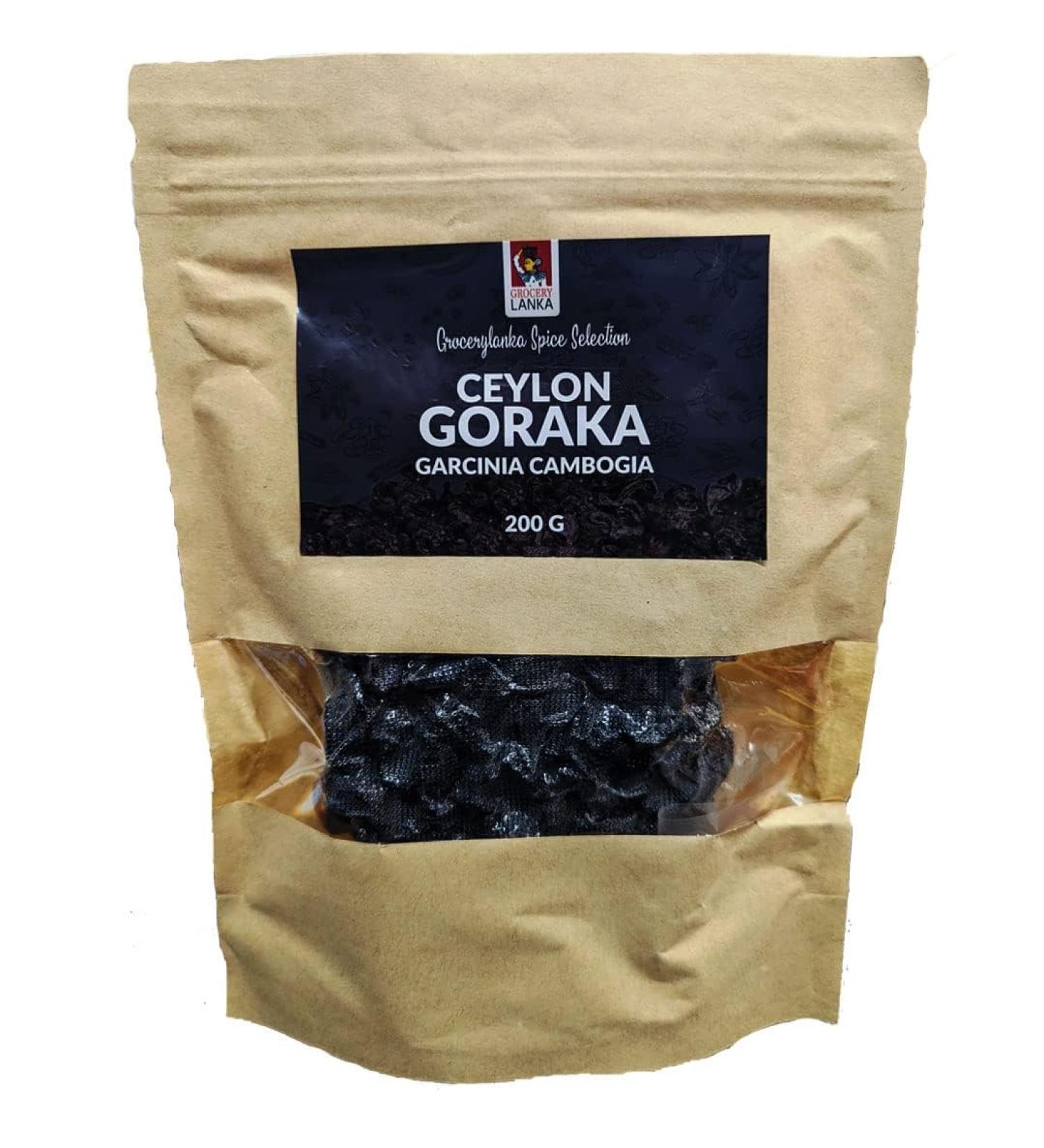 Goraka 200g - Natural Food Souring Agent | Dried Garcinia Cambogia | Malabar Tamarind | Kudampuli - Shop Quality Internationally - Buy Online on GoSupps.com