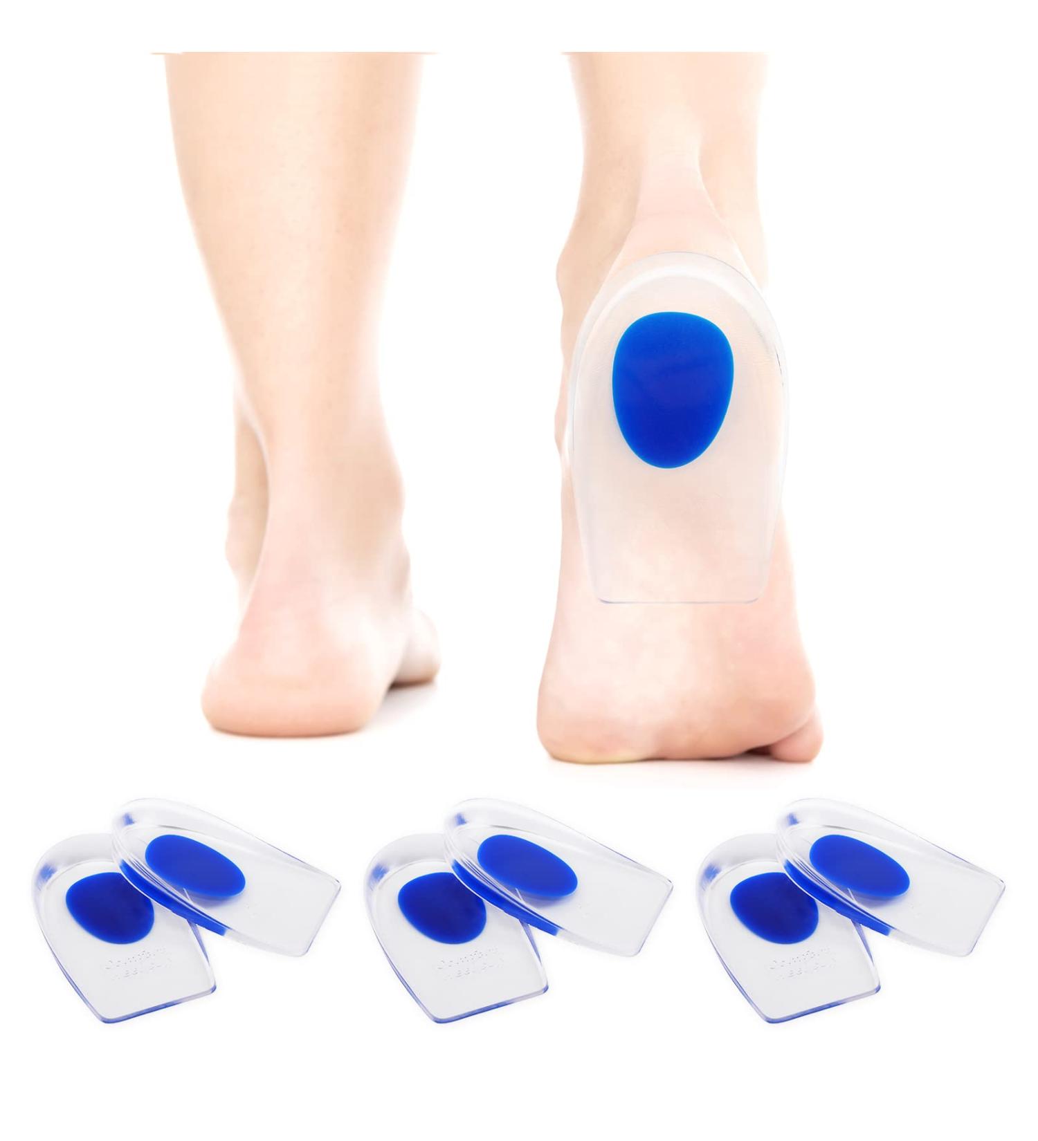 Clundoo Soft Gel Heel Pillow Inserts - Orthopedic Heel Spur Relief for Men & Women (3 Pairs Size L 40-45) - Comfortable Achilles Tendon Support - Buy Online on GoSupps.com