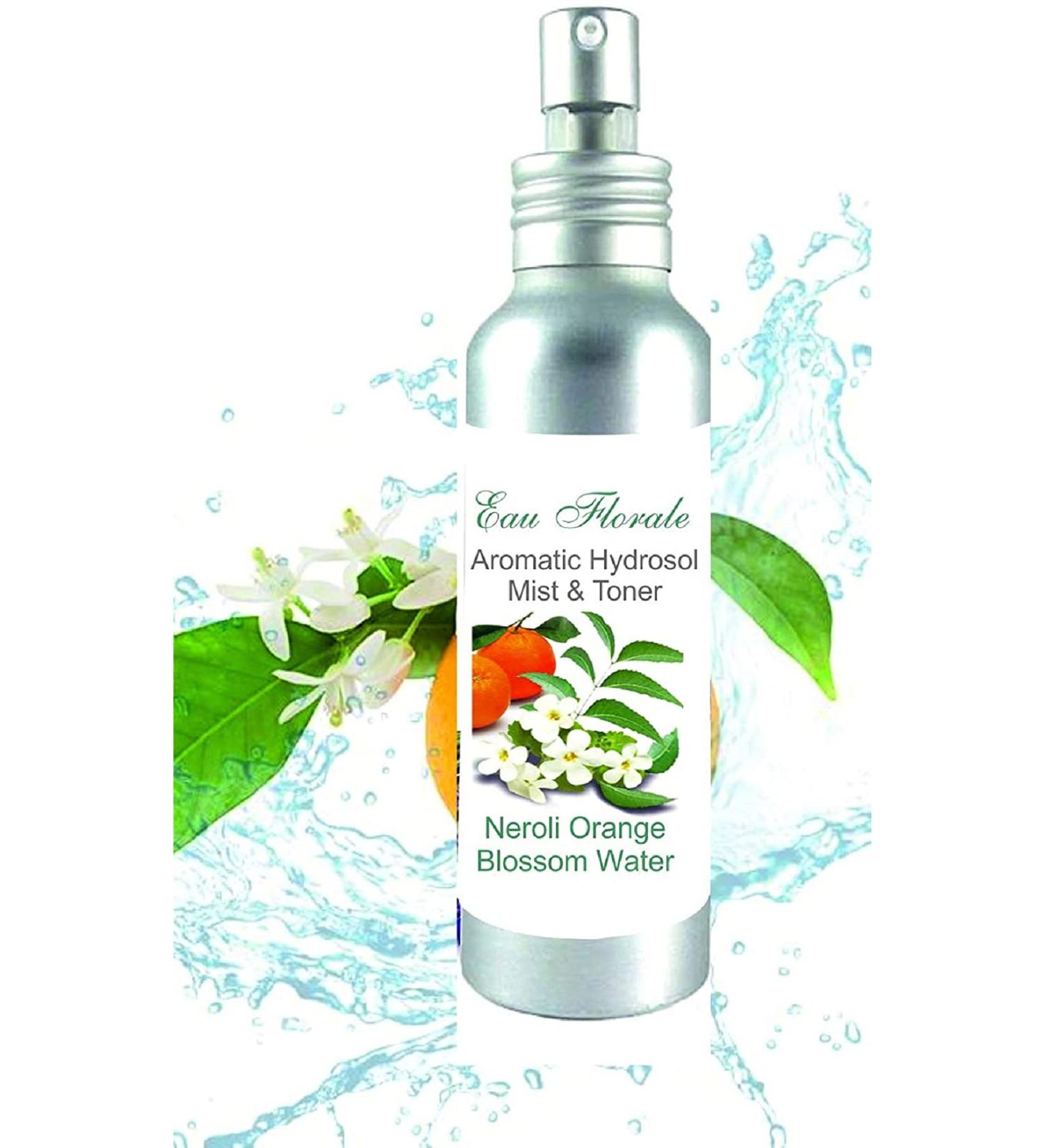 Orange Blossom Hydrosol Floral Water - Home Pets Skin & Hair Care - Pure Essential Spray - Natural Room Spray - Pure Orange Blossom Water - Skin toner & Face toner - 100ml - 3.51fl oz - Buy Online on GoSupps.com
