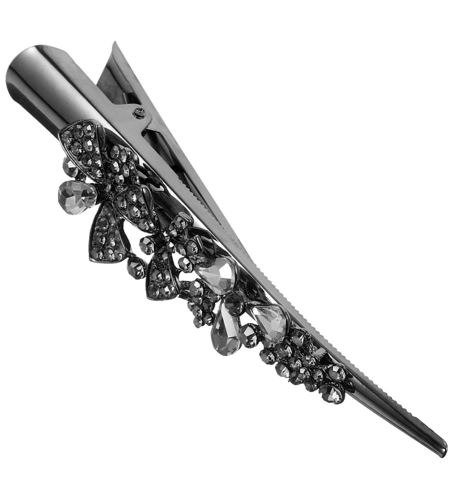 Beaupretty Rhinestone Hair Clips Crystal Butterfly Hair Barrettes Wedding Bridal Bill Hair Pin for Woman Girls Brides Grey - Buy Online on GoSupps.com