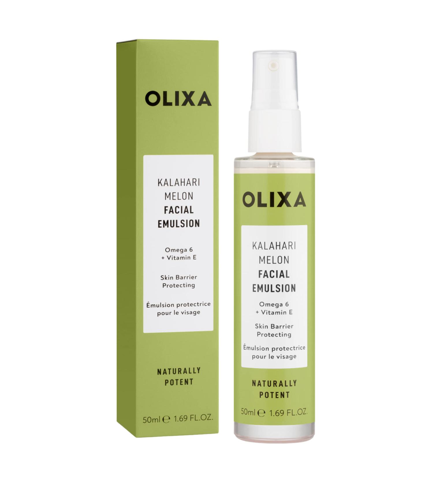 Olixa Beauty Kalahari Melon Facial Emulsion - Hydrating and Soothing for Firmer Plumper and Brighter Skin - With Hyaluronic Acid - For All Skin Types - 50ml - Buy Online on GoSupps.com