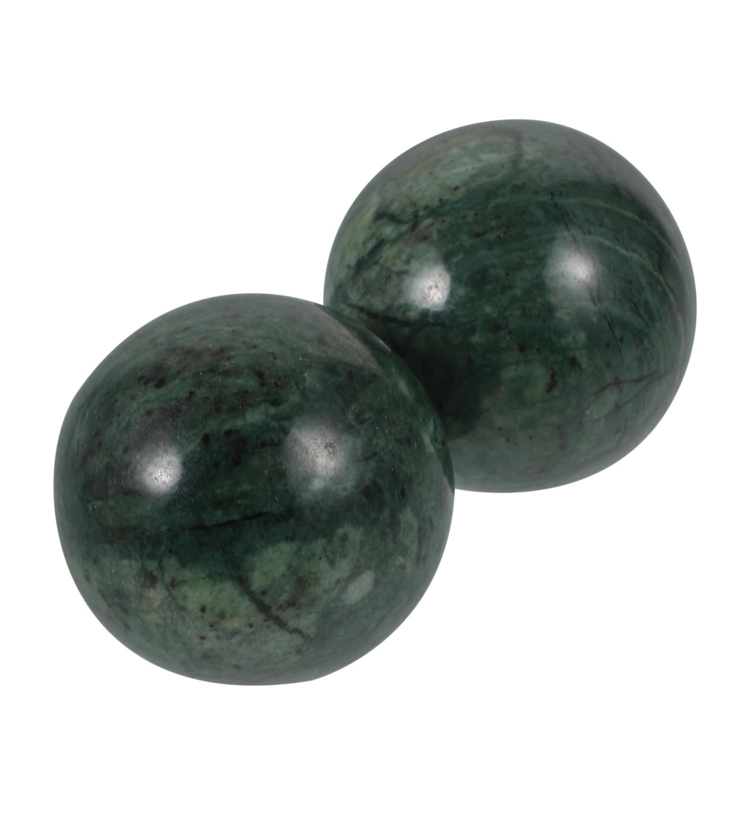 Goohochy 2-Piece Jade Fitness Massage Balls - Hand Training & Relaxation Tool for Seniors - Buy Online on GoSupps.com