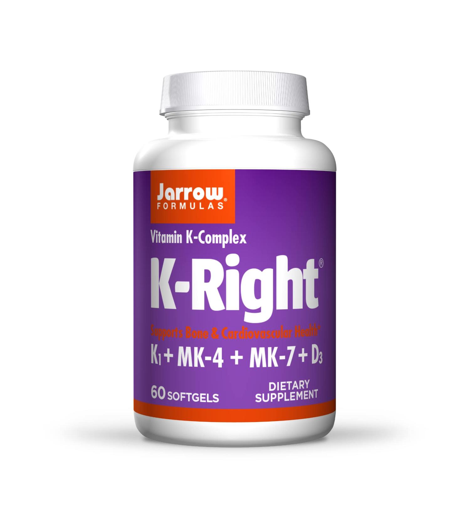Jarrow Formulas K-Right 60 Softgels | Boost Vitamin K Benefits - Buy Online on GoSupps.com