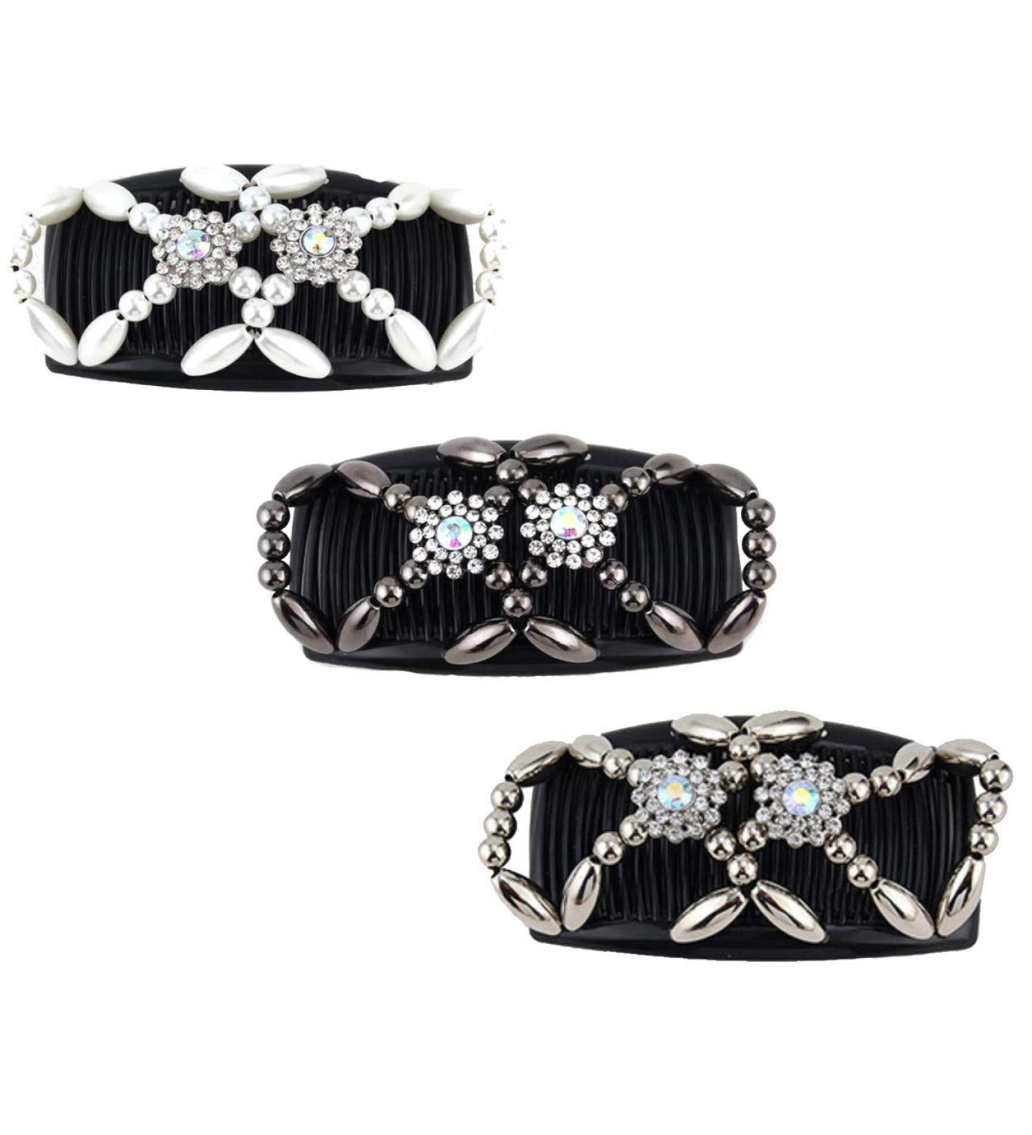 Shop MAYBEAN Hair Clips 3-Piece Gray Hair Accessories for Women & Girls | DIY Hair Styling - Buy Online on GoSupps.com