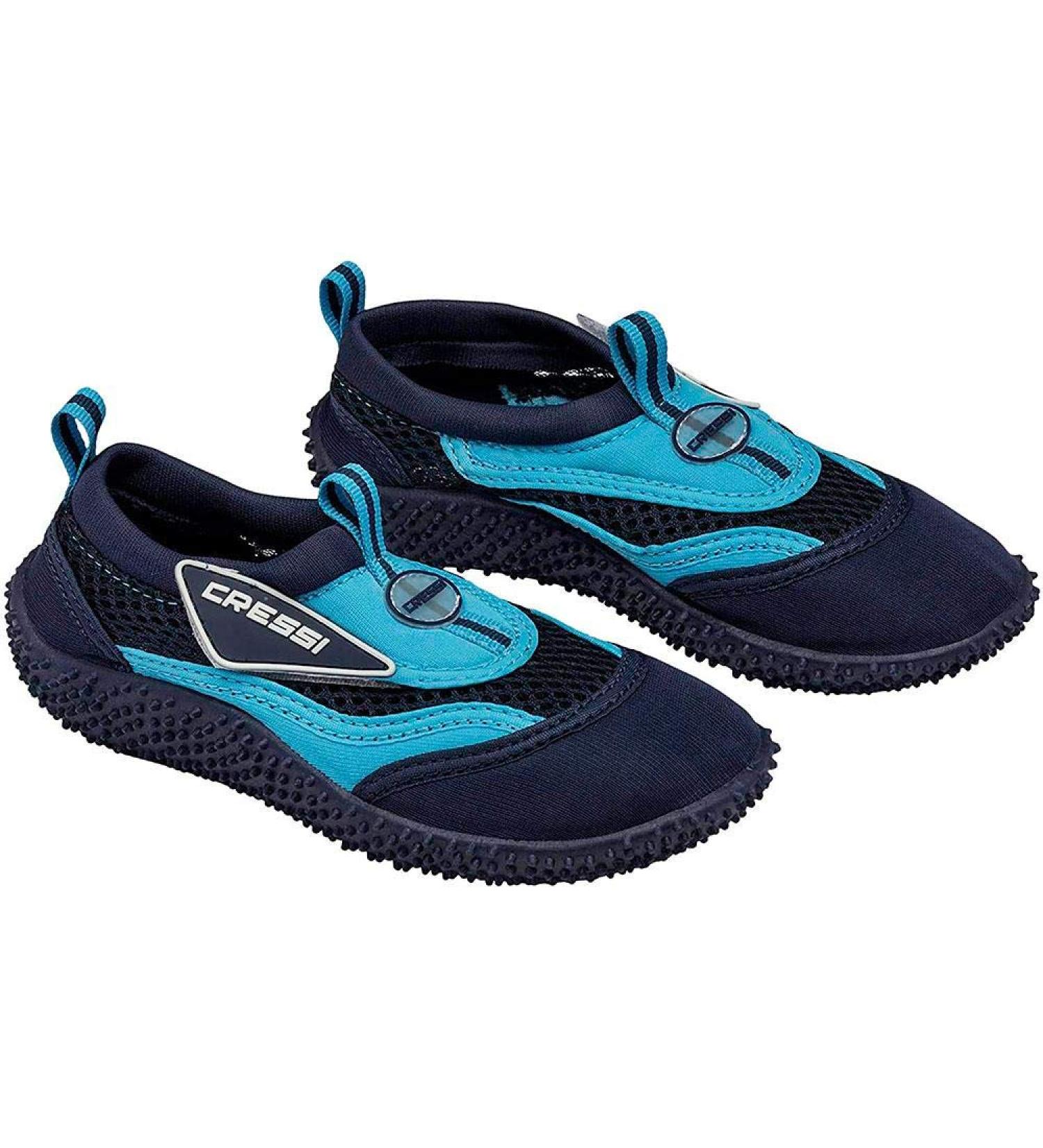 Cressi Children's Coral Jr Boy Bathing Shoes - Multicolor Blue & Light Blue | EU Size 31 | Ideal for Swimming & Beach Activities - Buy Online on GoSupps.com