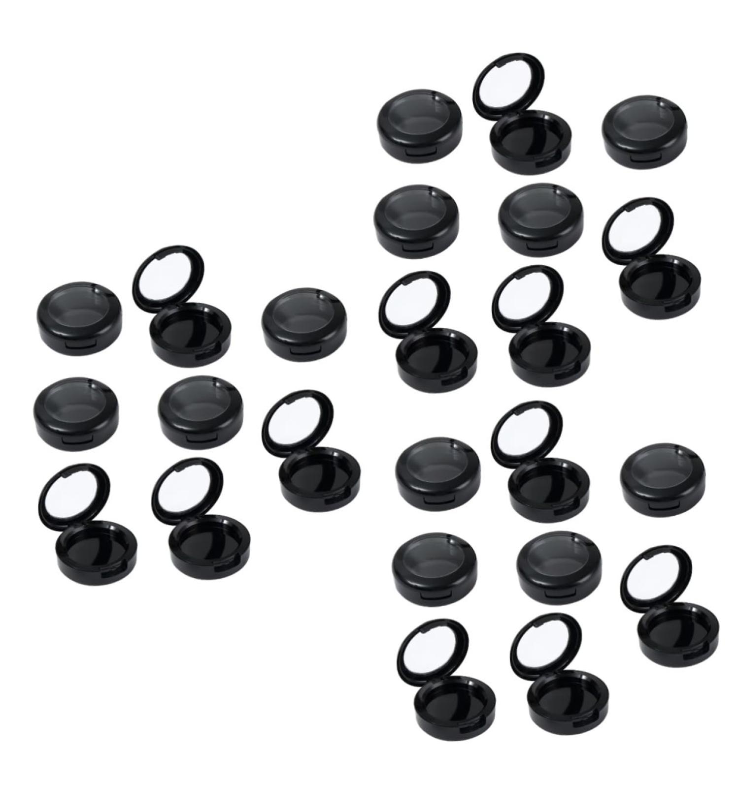 FOMIYES 24 Pcs Travel Cosmetic Containers Makeup Empty Plate Travel Eyeshadow Case Eye Shadow Dispenser Mini 3.8*3.8cmx3pcs Blackx3pcs - Buy Online on GoSupps.com