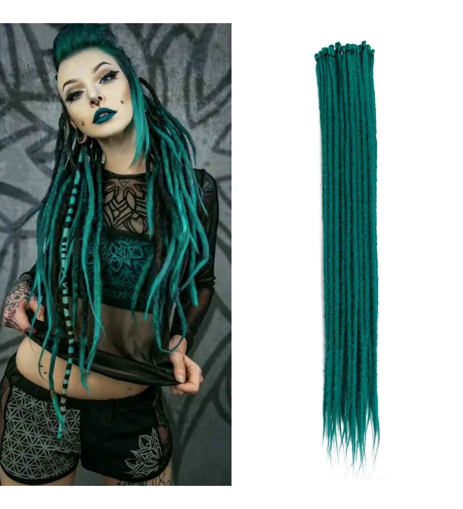 Handmade 20-Inch Synthetic Dreadlock Extensions - Thin 0.6cm Crochet Hair Soft Hip-Hop Style 20 Strands | Color BD# Vol# 20inch - Buy Online on GoSupps.com
