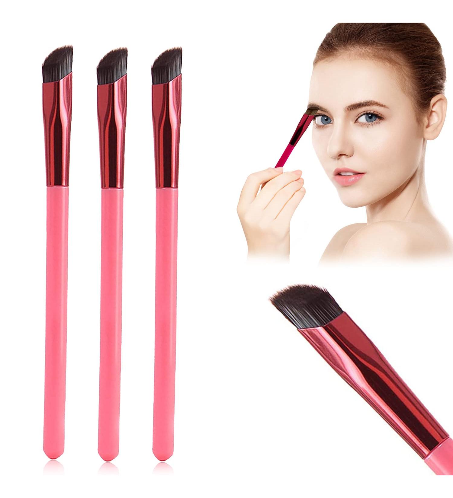 3PC Multi-Functional Eyebrow Brush Set - Professional Angled Contour and Concealer Tool (Black Small) - Buy Online on GoSupps.com