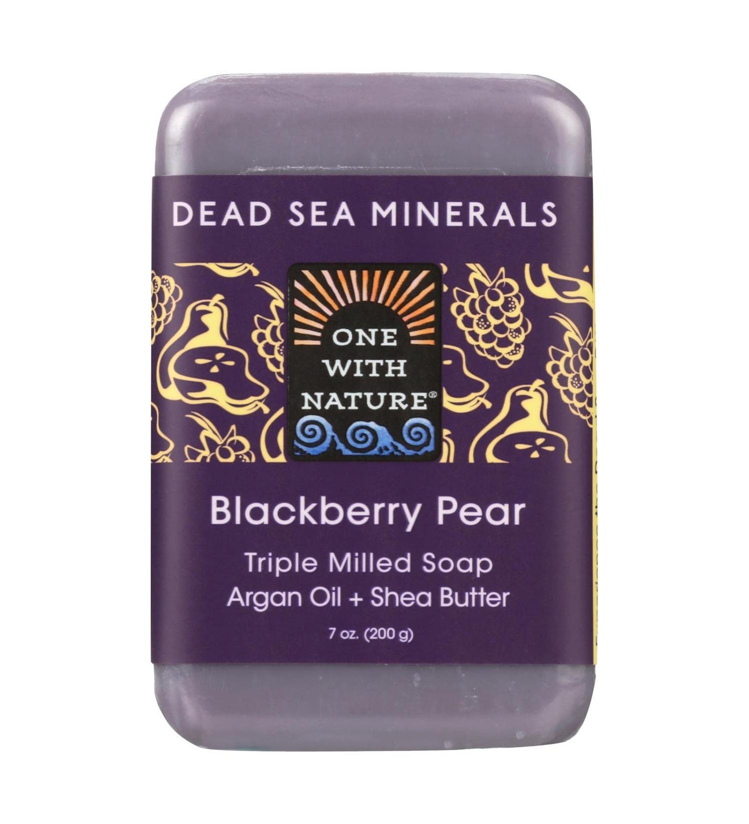 One With Nature  Soap Bar Blackberry Pear  7 Ounce