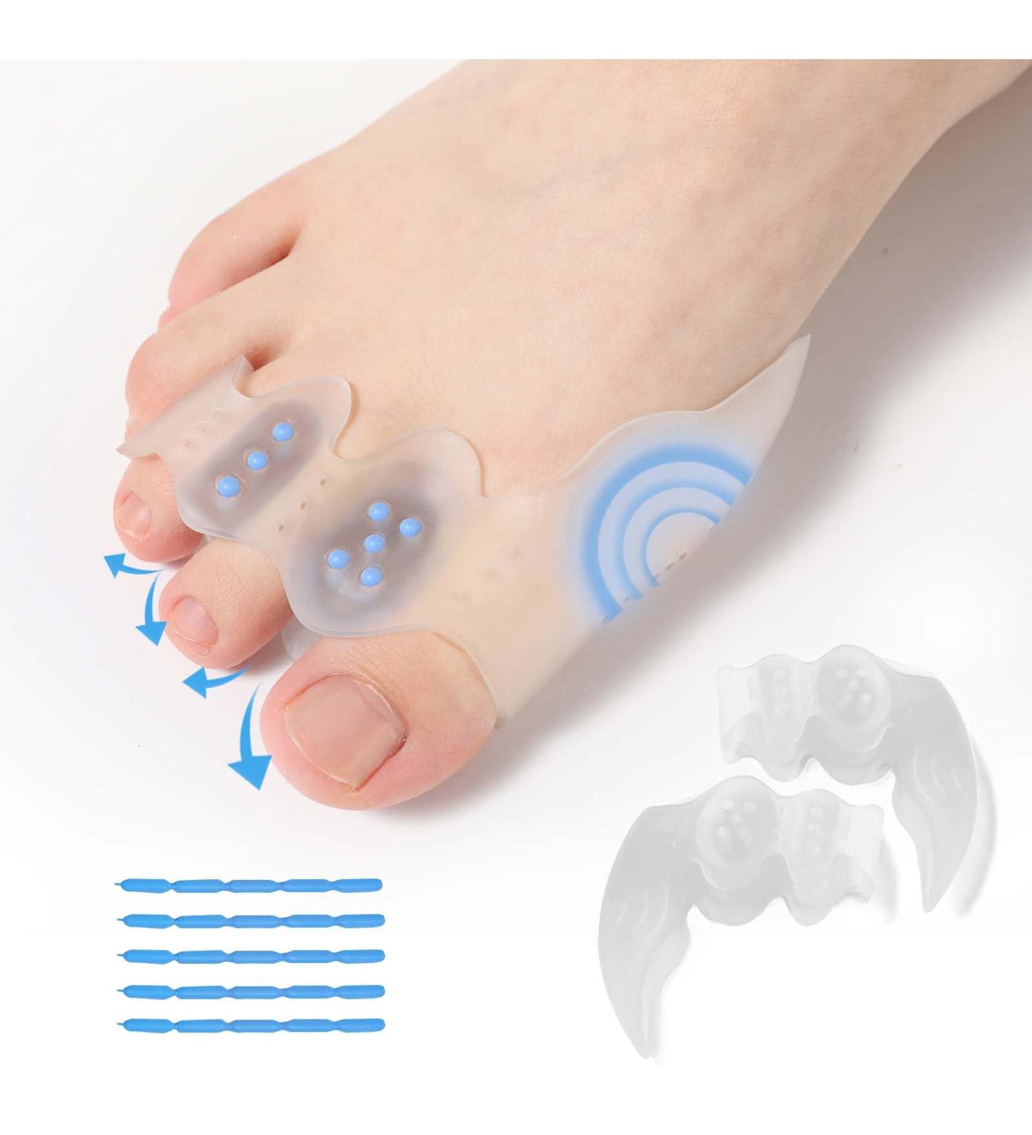 Adjustable Bunion Corrector & Toe Separators - Relieve Bunions & Hammer Toes for Men & Women | Comfortable Gel Spacers & Yoga Toes | 20 TPE Rods Included - Buy Online on GoSupps.com
