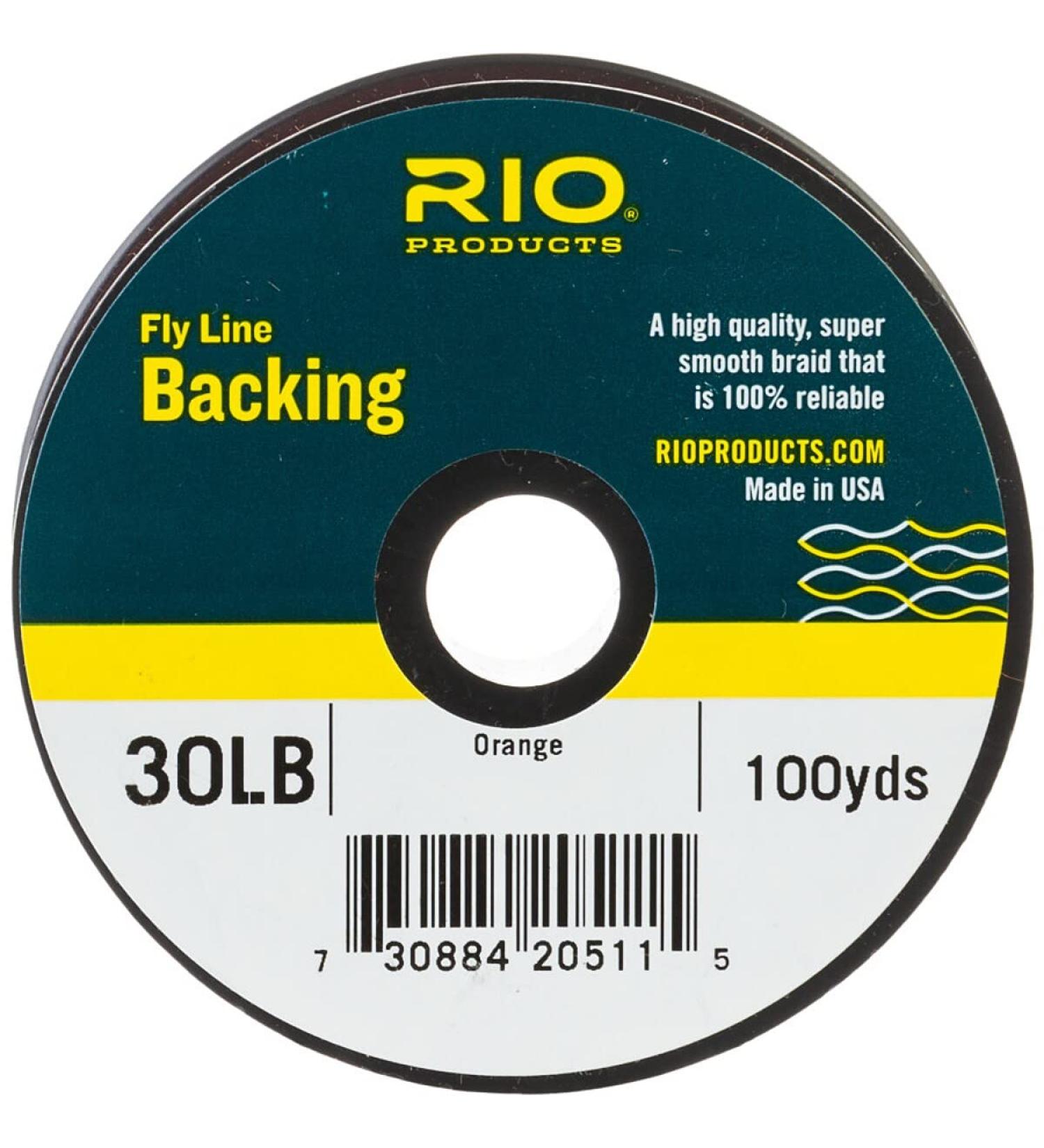 RIO Products Dacron Braided Back Fly Fishing Line Smooth Braid 300' 20LB Orange