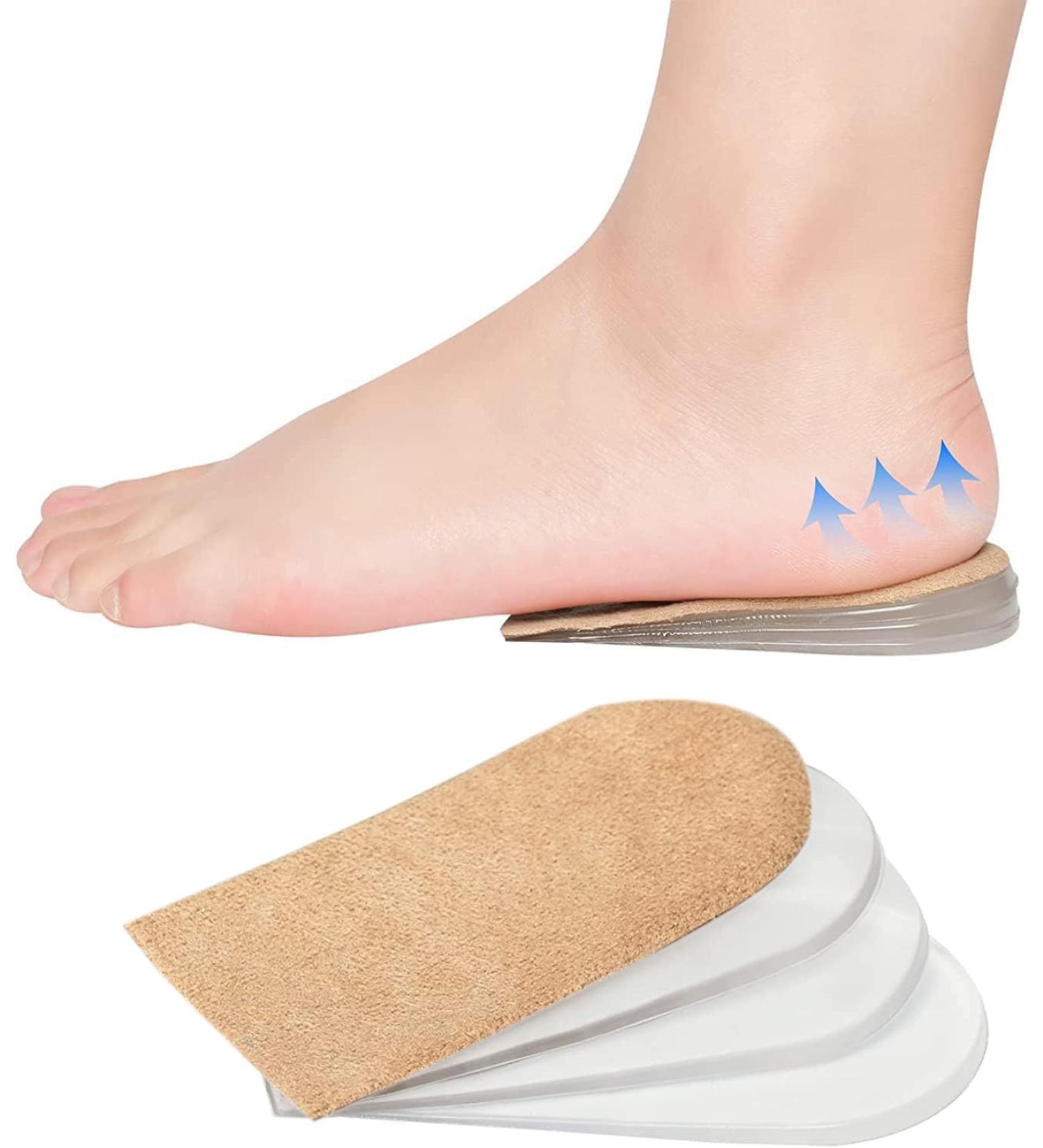 Adjustable 4-Layer Shoe Inserts for Leg Length Discrepancy & Heel Pain Relief - Brown - Buy Online on GoSupps.com