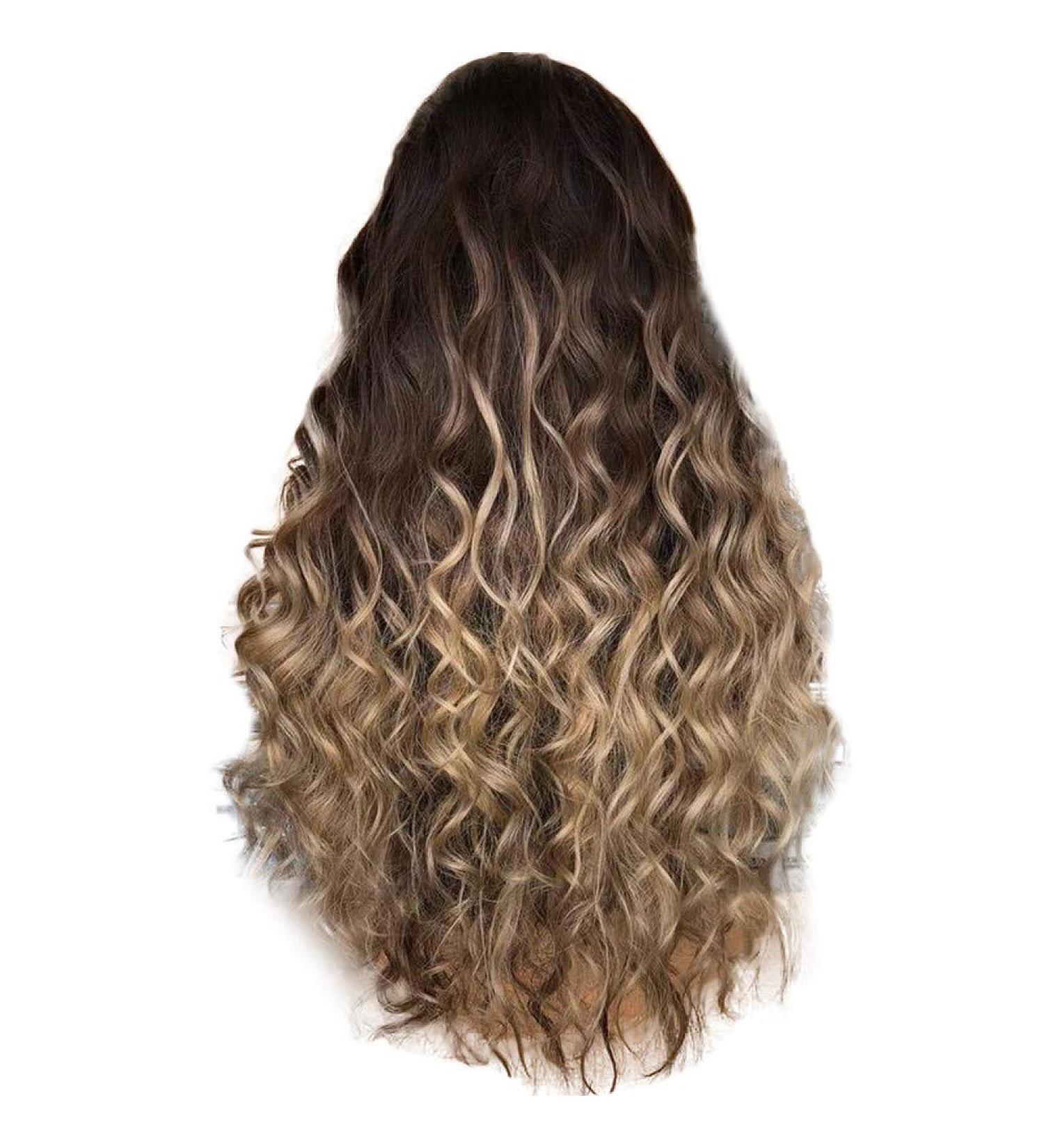 Waselia Long Curly Brown Wig | Brazilian Human Hair Extensions | Afro Blonde & Anime Styles - Buy Online on GoSupps.com