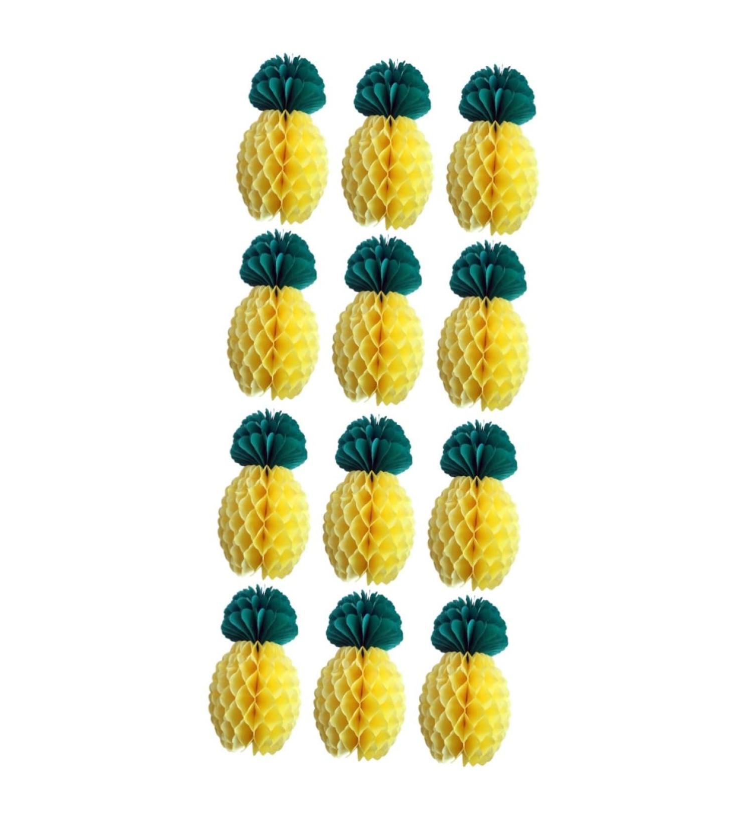 ABOOFAN Hive 12 Pcs Fruit Decor Hawaiian Decor Honeycomb Decor Party Decor Honeycomb Pineapple Alien Pineapple Decor - Buy Online on GoSupps.com