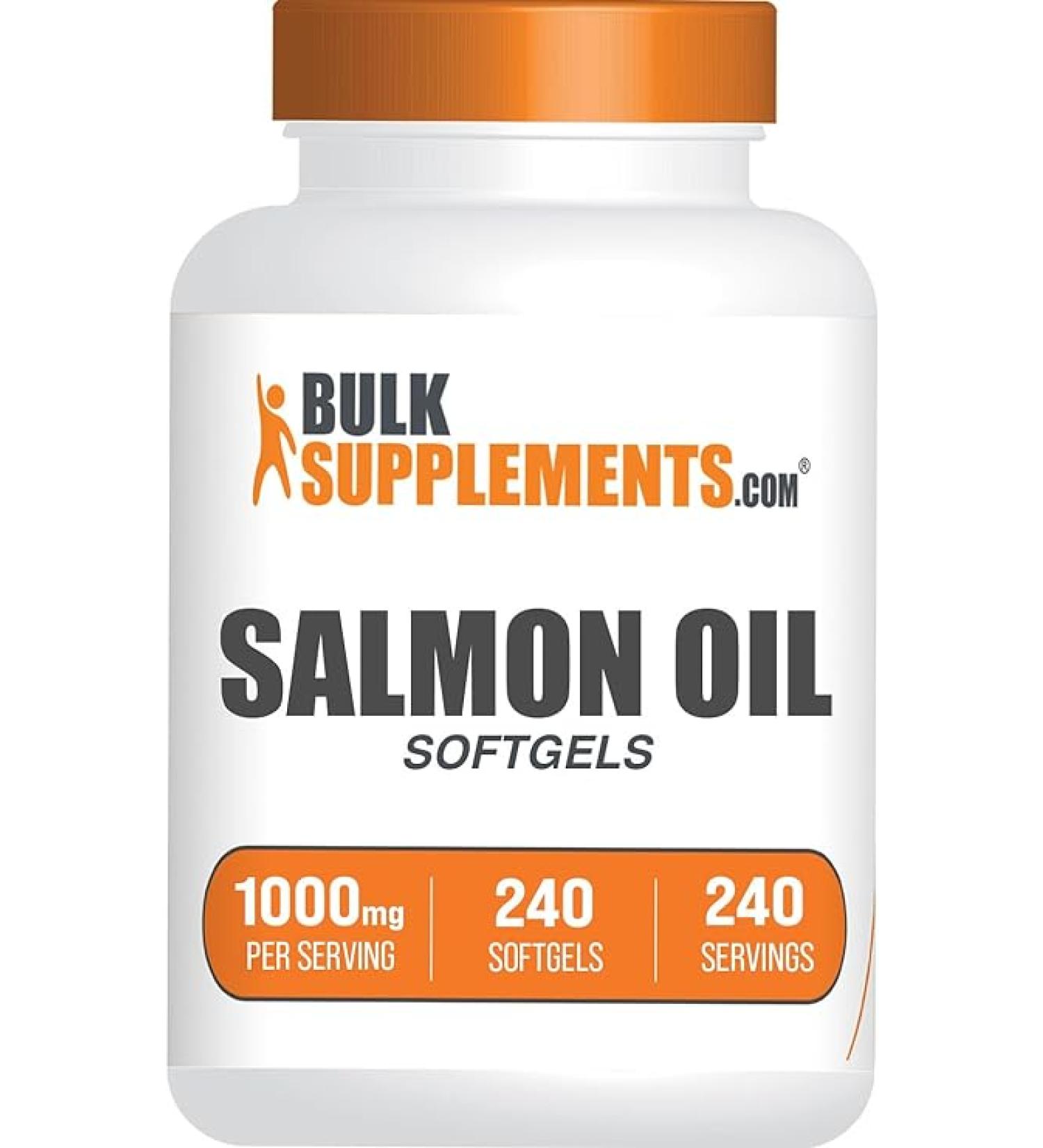 Wild Alaskan Salmon Oil Softgels - 1000mg Omega 3 Supplement - 240 Capsules - Gluten Free - Buy Online on GoSupps.com