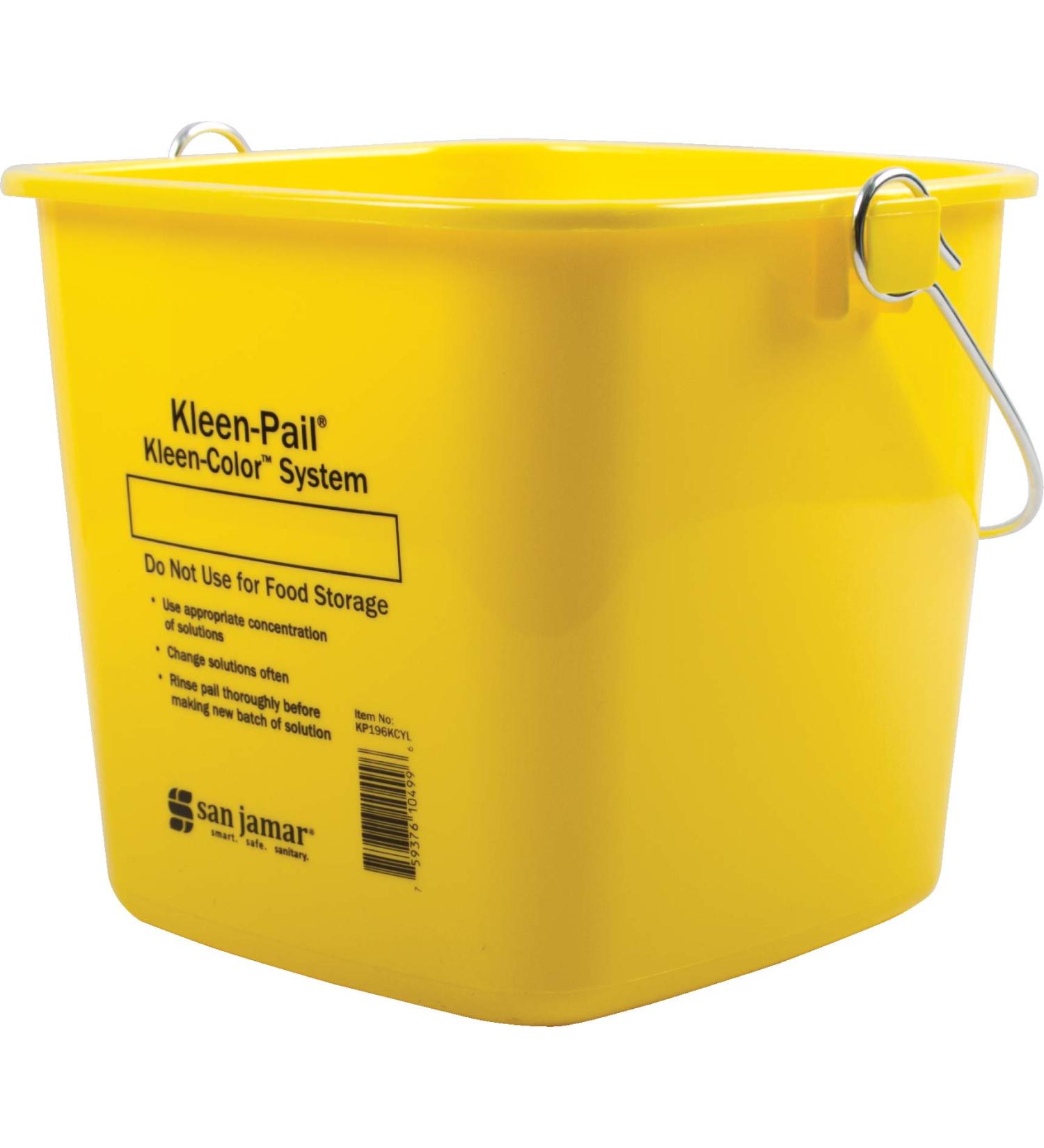 San Jamar Kleen-Pail 6 Qt Yellow Plastic Cleaning Bucket - Buy Online on GoSupps.com