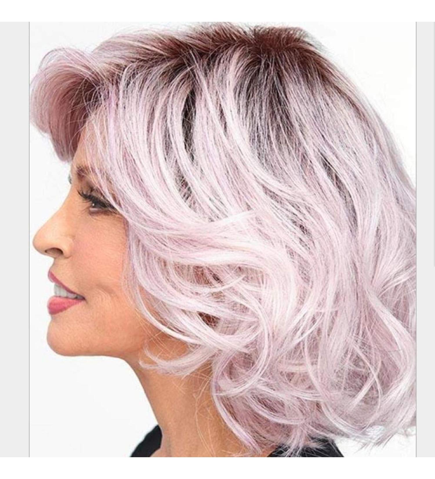 BGHJUE Pink Curly Lace Front Wig - Pre Plucked Human Hair for Black Women | Brazilian Remy Quality - Buy Online on GoSupps.com