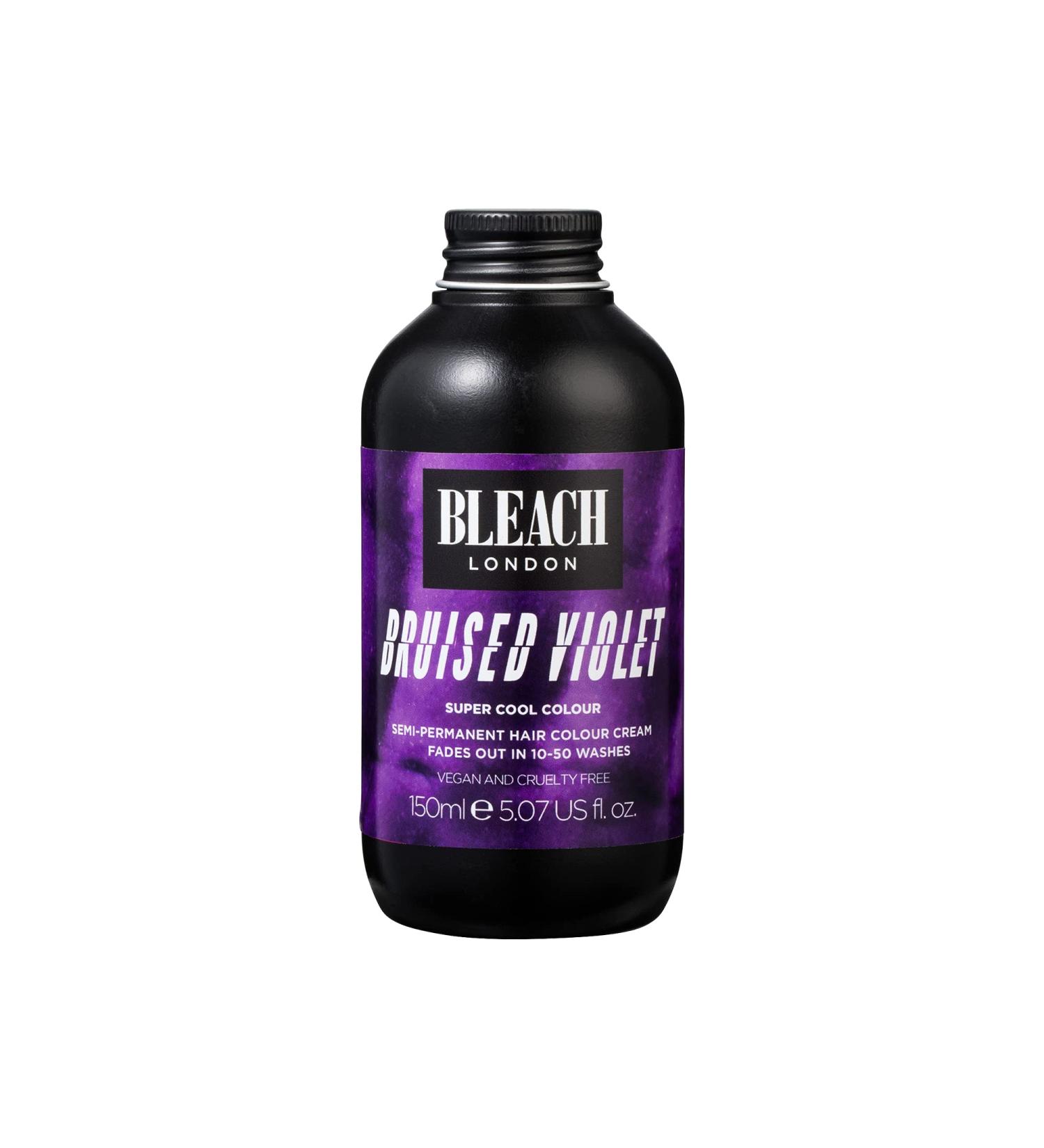 Bleach London Bruised Violet Semi-Permanent Hair Color - Deep Purple Vegan Cruelty-Free Dye 5.07 fl.oz - Buy Online on GoSupps.com