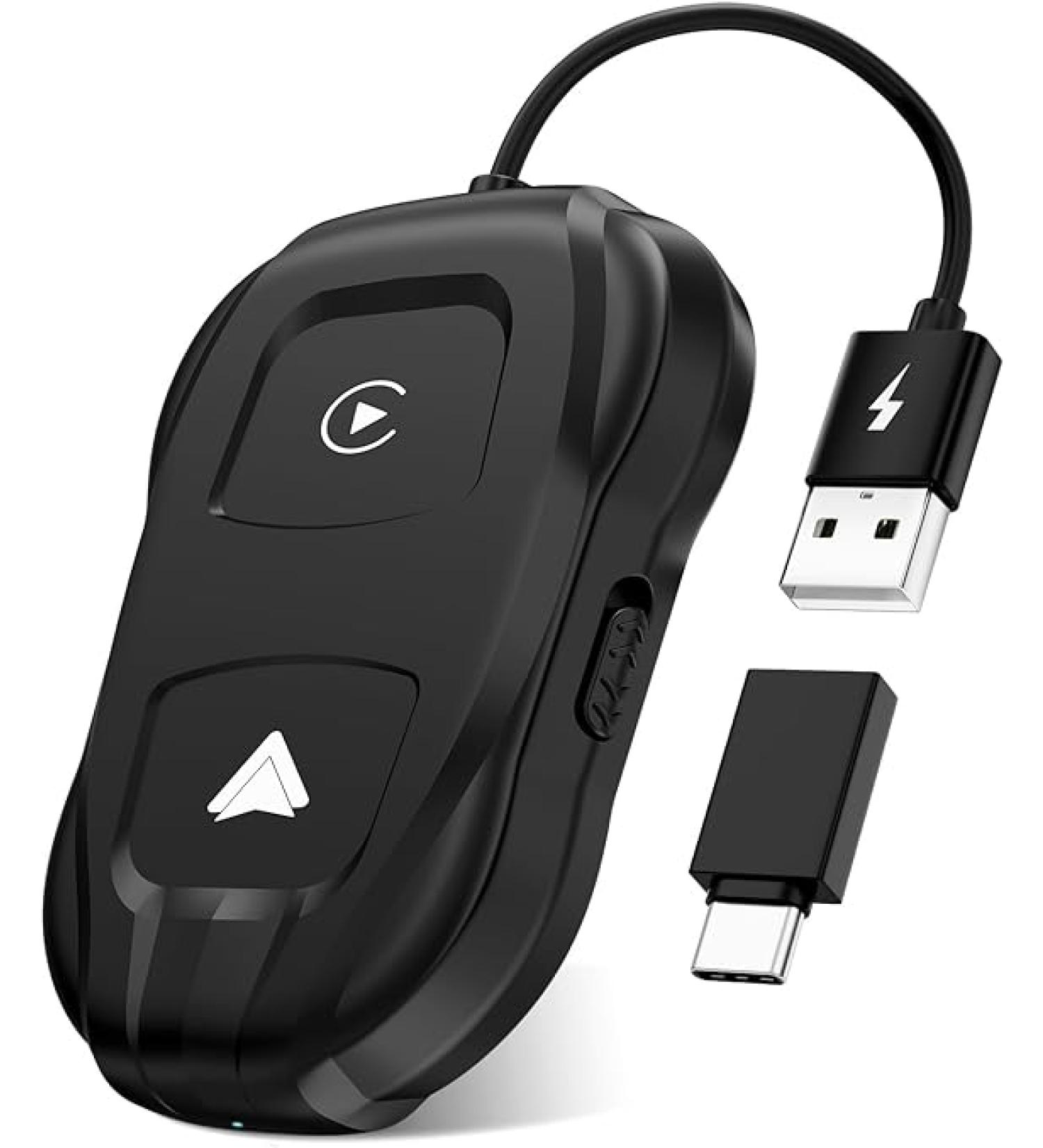 2024 Style Wireless Carplay/Android Auto Adapter | OEM Wired Conversion | USB A/C Compatible | Plug & Play Setup - Buy Online on GoSupps.com