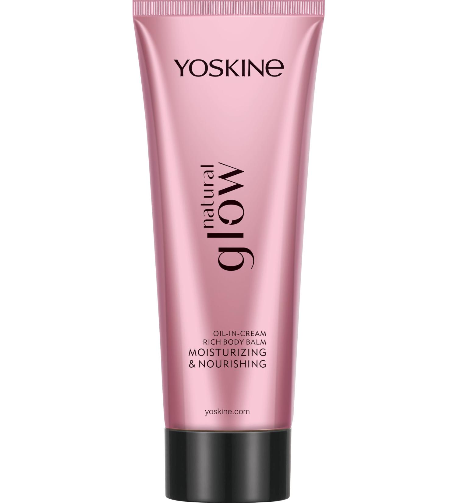 Yoskine Natural Glow Baume corps nourrissant & hydratant la texture oil-in-cream