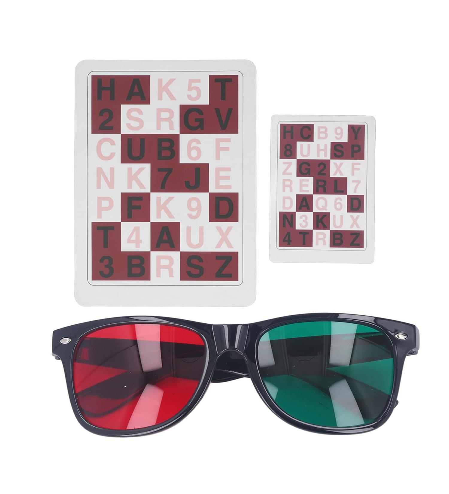 Color Blind Glasses & Red Green Training Cards - Amblyopia Reading Aids for Enhanced Vision - Buy Online on GoSupps.com