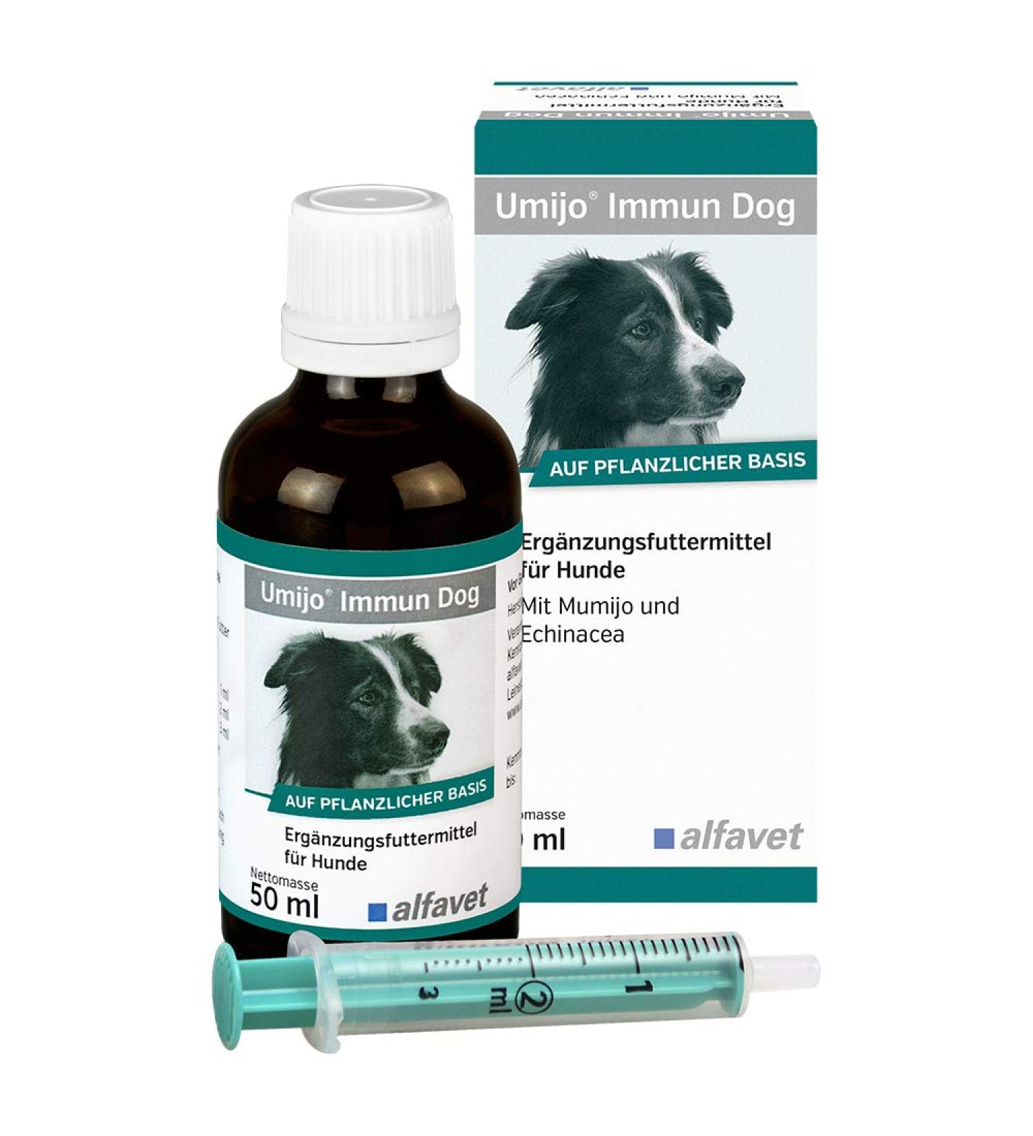 alfavet Umijo Immun Dog, immunity booster for dogs, sugar-free food supplement, 50 ML with dosing syringe
