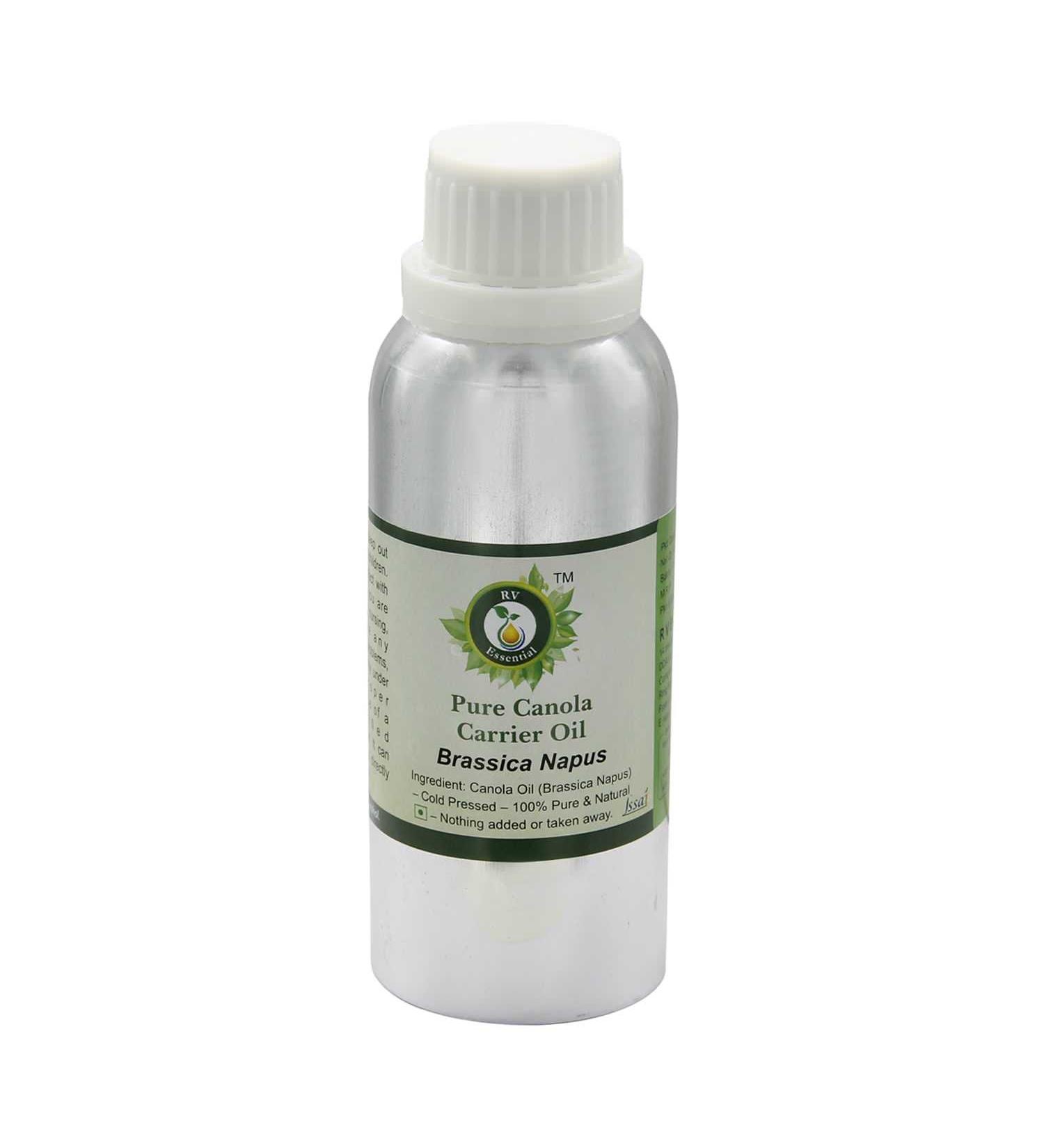 Huile canola | Brassica Napus | 100% pur | Pour cheveux | Non raffin | Pour cuisine | Pour cils | Huile canola pure | Huile canola press e froid | Canola Oil | 300ml | 10oz By R V Essential 300 ml (Pack of 1) - Buy Online on GoSupps.com