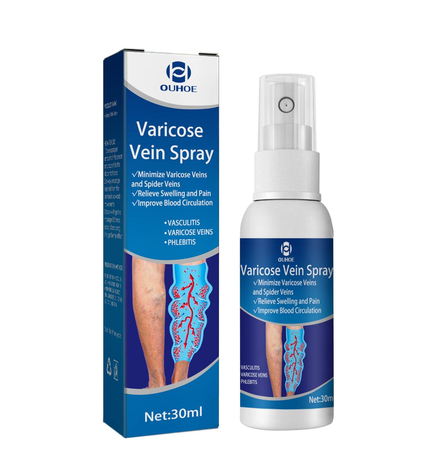 Xiyinli 30 ml Non-Toxic Varicose Vein Spray Relieves Swelling & Pain Improves Circulation - Buy Online on GoSupps.com