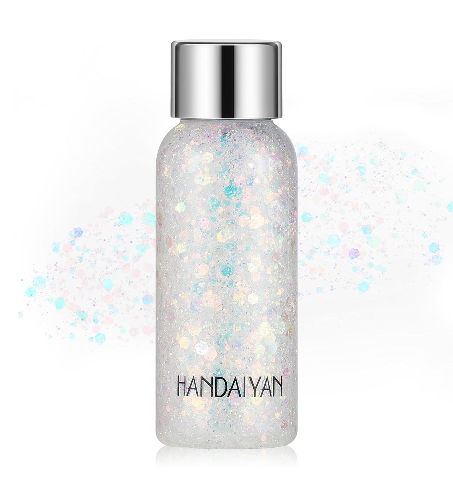 TEOYALL Holographic White Face Glitter - Long Lasting Chunky Sequins for Body Face & Hair Makeup - International Shipping Available - Buy Online on GoSupps.com