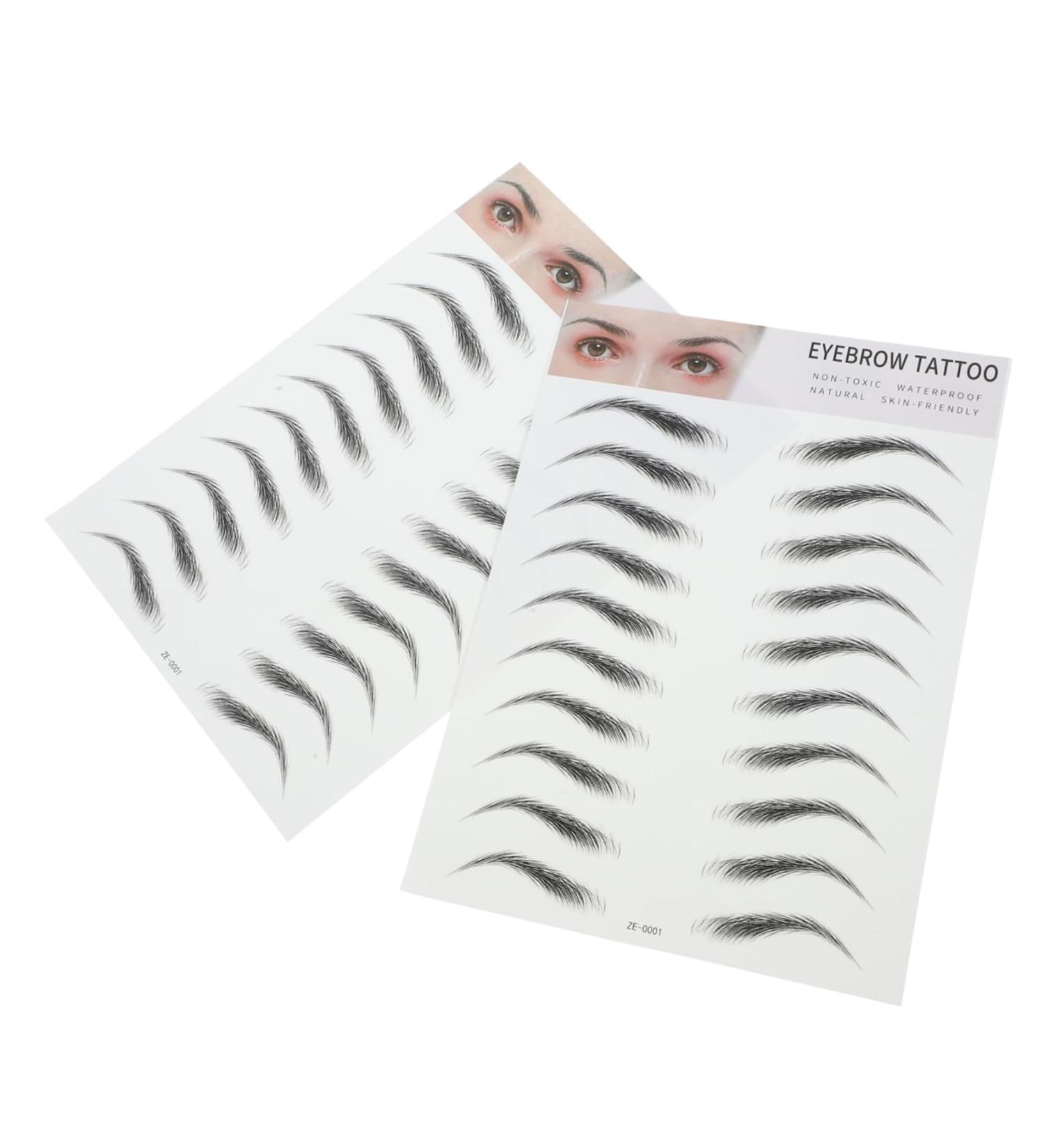 Beavorty Realistic Eyebrow Tattoos 2pcs 3d Eyebrow Stickers Imitation Eyebrow Makeup Eyes Brown Natural Simple Artificial Eyebrow Eyebrow Stencils - Buy Online on GoSupps.com