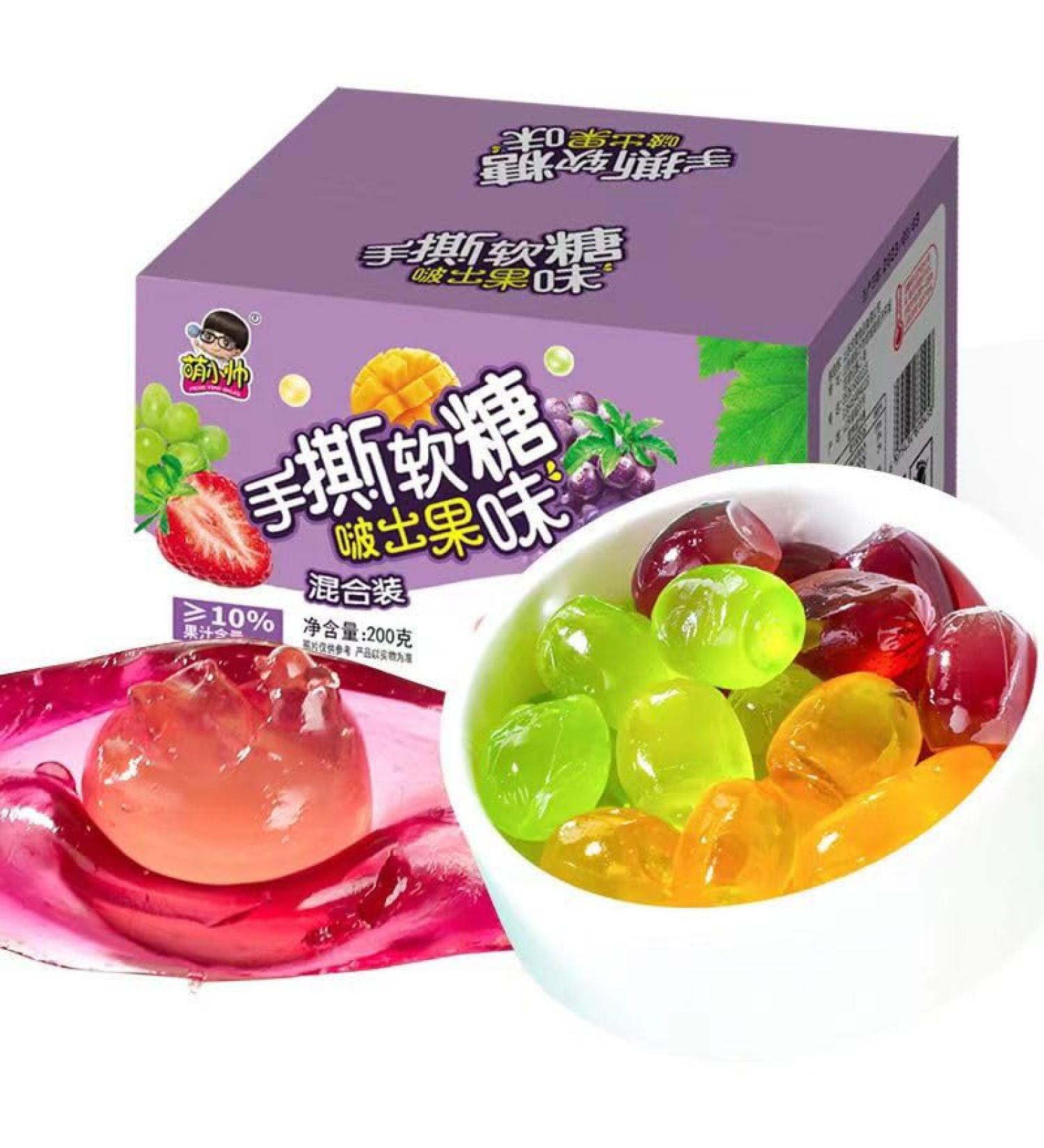 Mango Flavored Peeling Fruit Fudge Fruit Juice Content Candy Assorted Green Grape Strawberry Flavor Soft Candy Chewing Candy sweets desserts Casual Candy Snacks gift pack (Green Grape flavor 5bag) Green Grape flavor 5bag - Buy Online on GoSupps.com